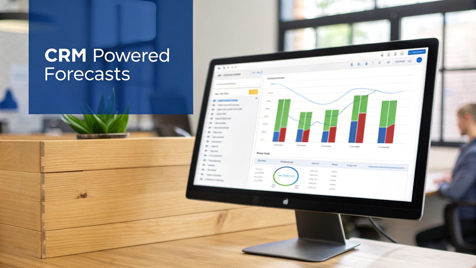A detailed dashboard in a CRM like Salesforce or HubSpot showing various forecasting models and pipeline health metrics.