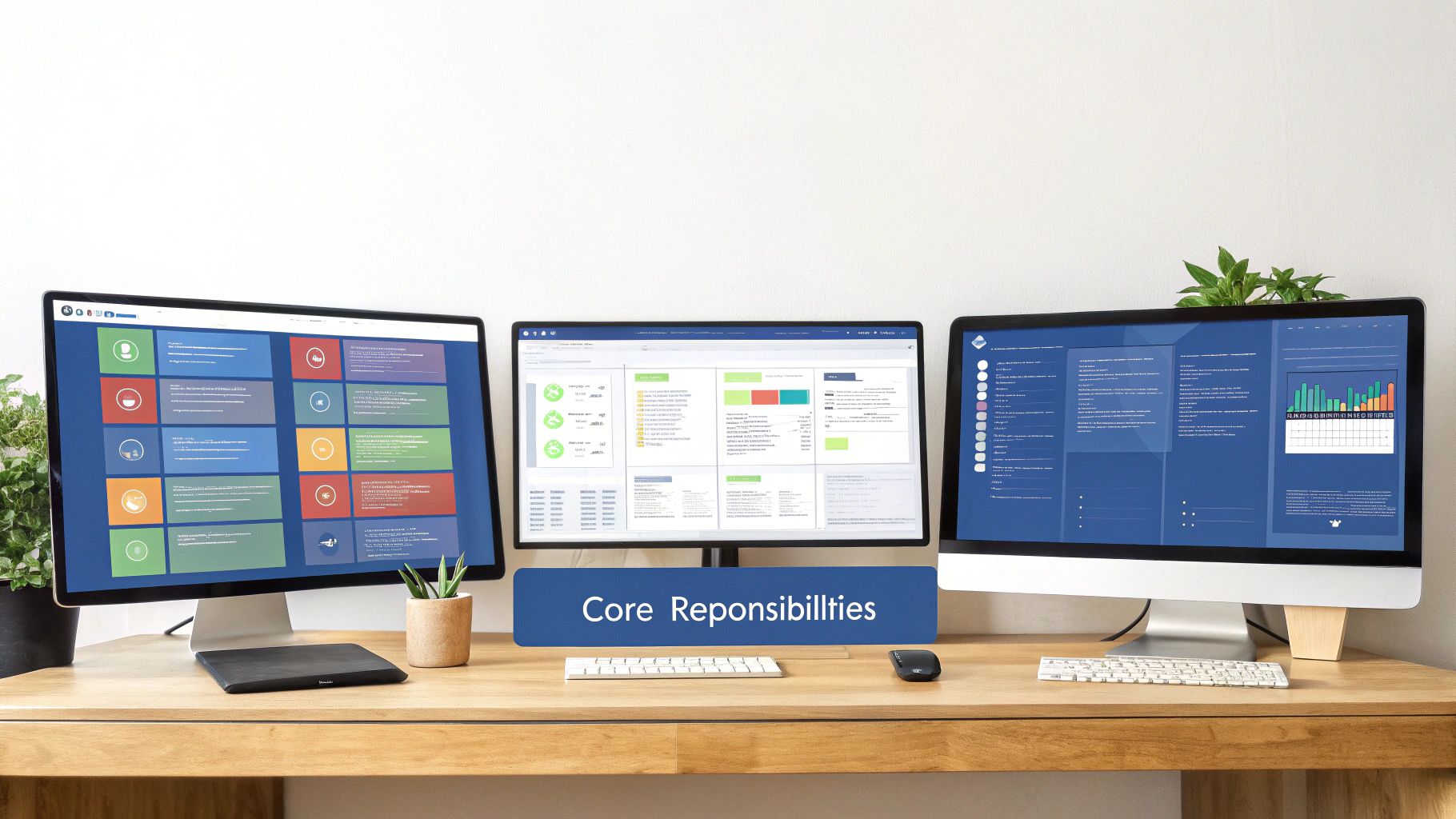A flowchart diagram showing the interconnected processes of marketing, sales, and customer success, illustrating the core responsibilities of RevOps.