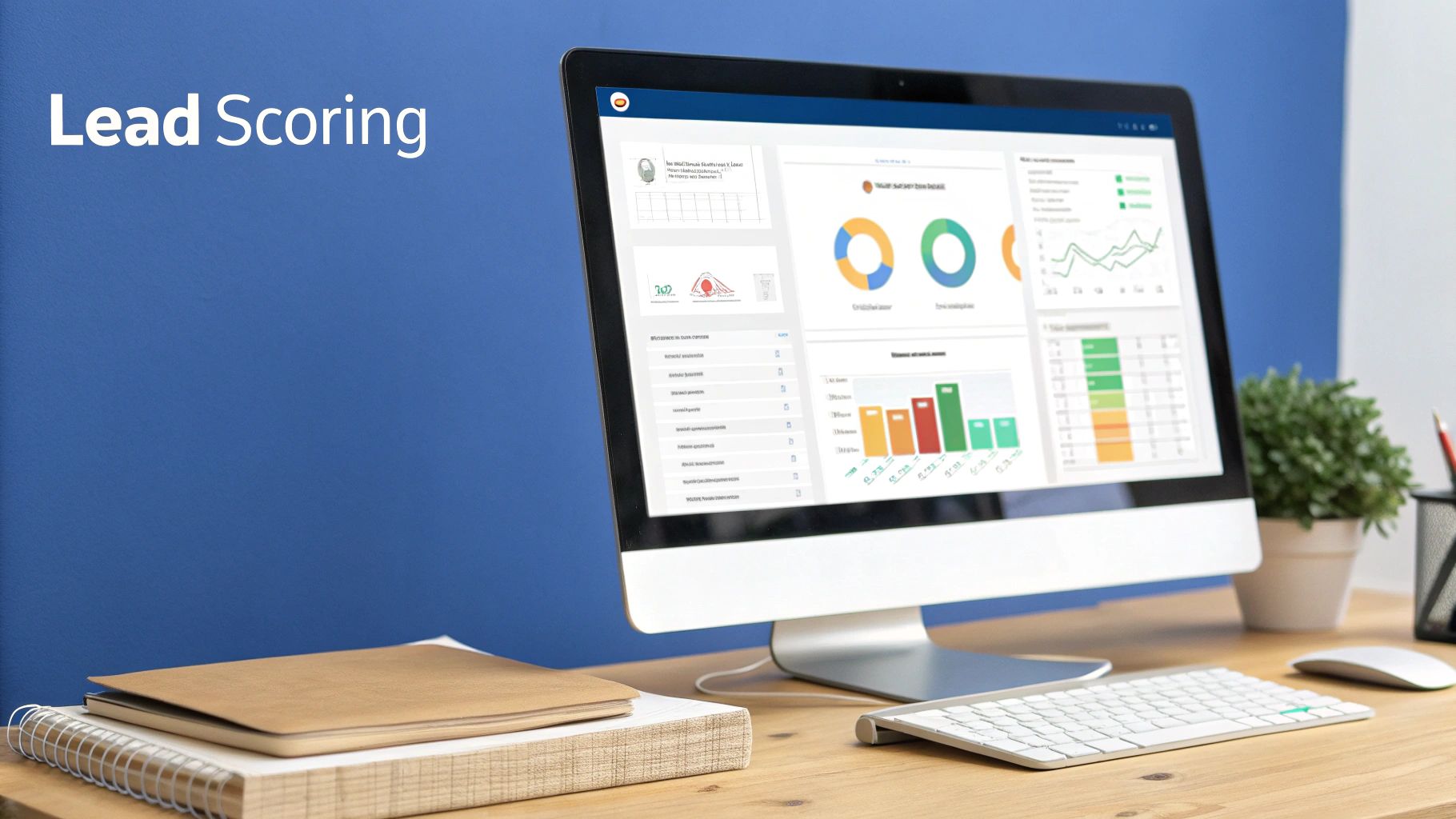 A dashboard showing lead scoring rules and point allocations
