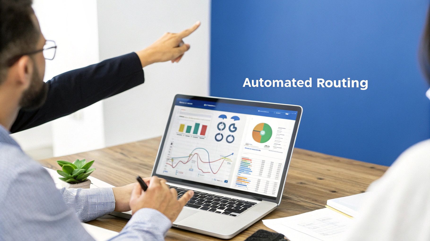 A flowchart showing an automated process, symbolizing Salesforce lead assignment rules.