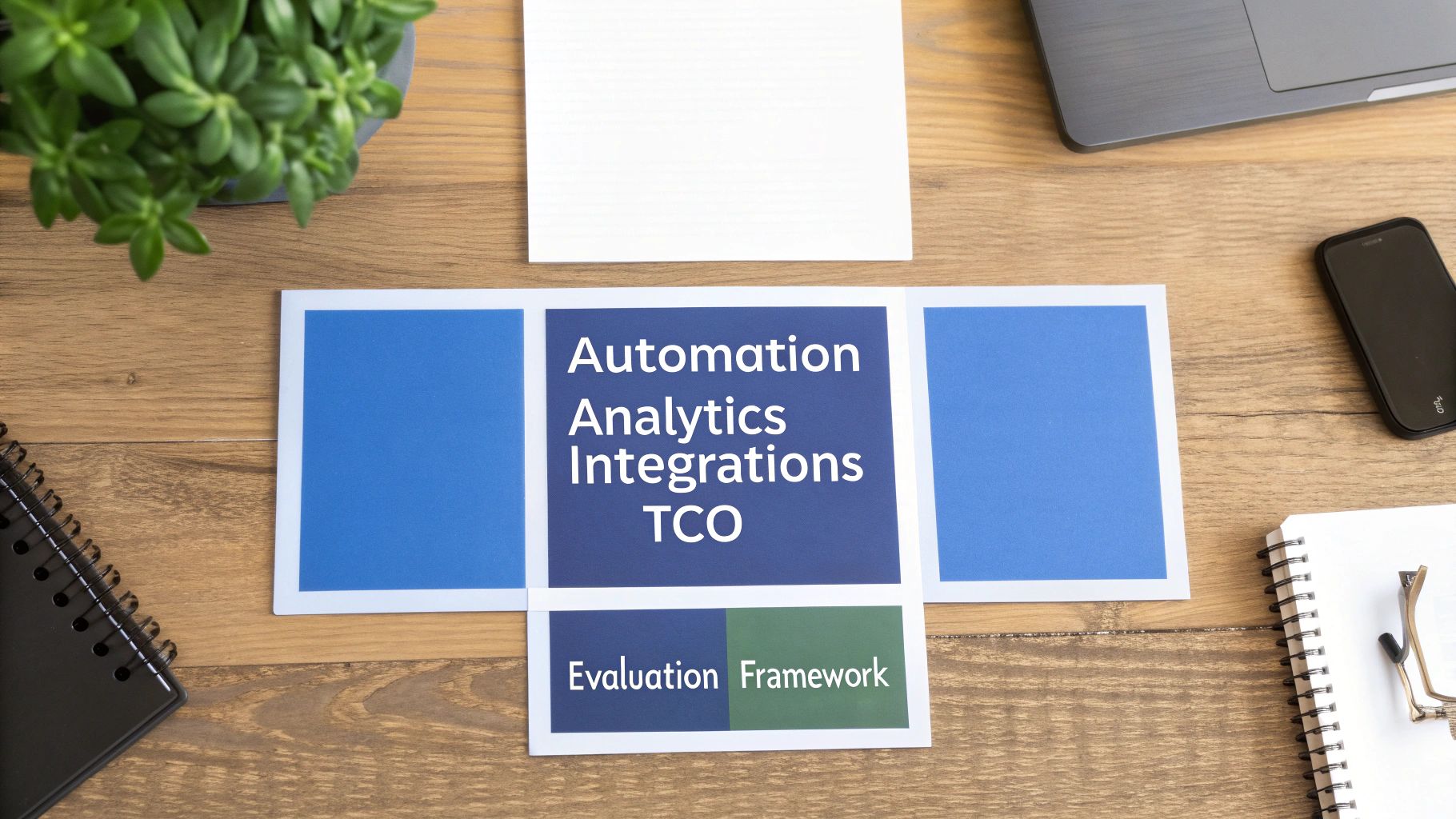 A person examining a flowchart on a glass wall, representing a strategic evaluation framework