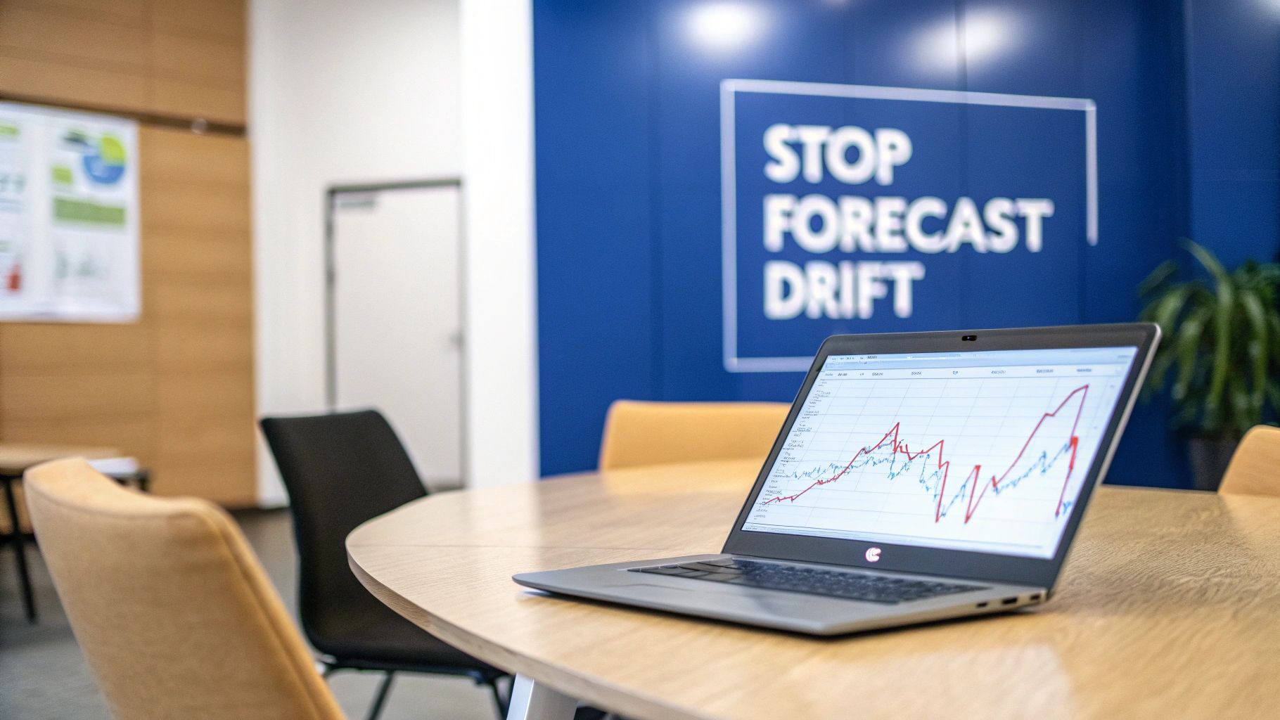 A person looking at a complex dashboard with charts and graphs, representing the challenges of sales forecasting.