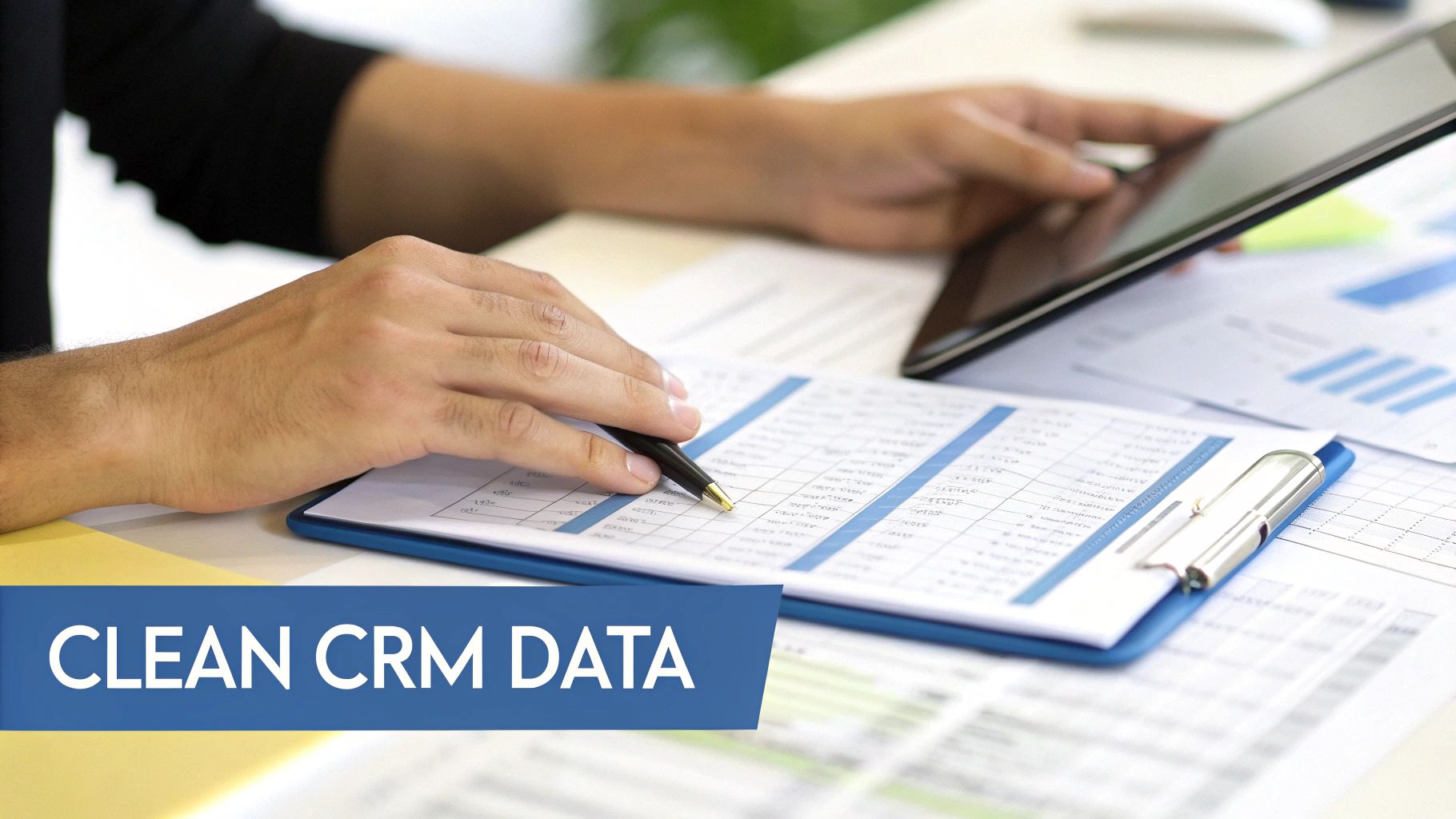 A digital illustration showing clean, organized data streams flowing into a central hub, representing data hygiene.