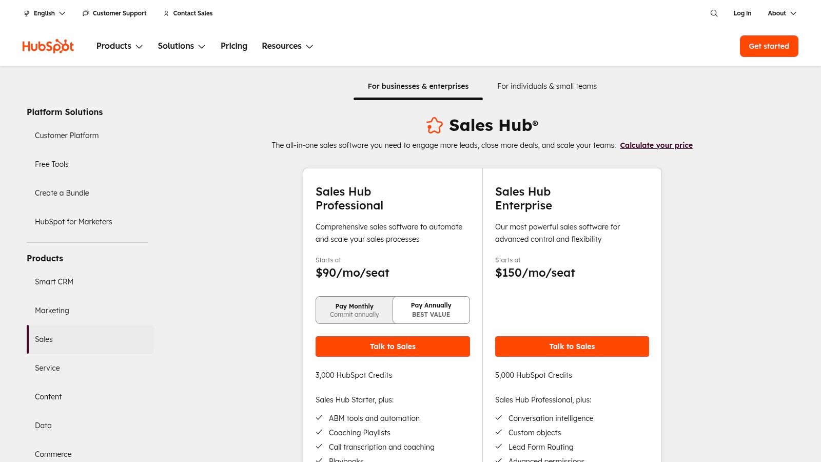 HubSpot Sales Hub