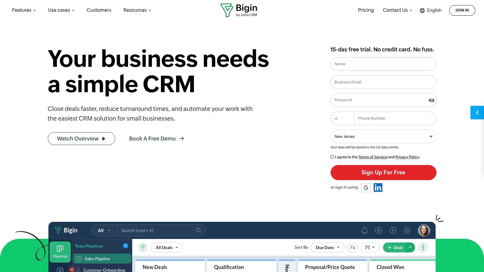 Bigin by Zoho CRM
