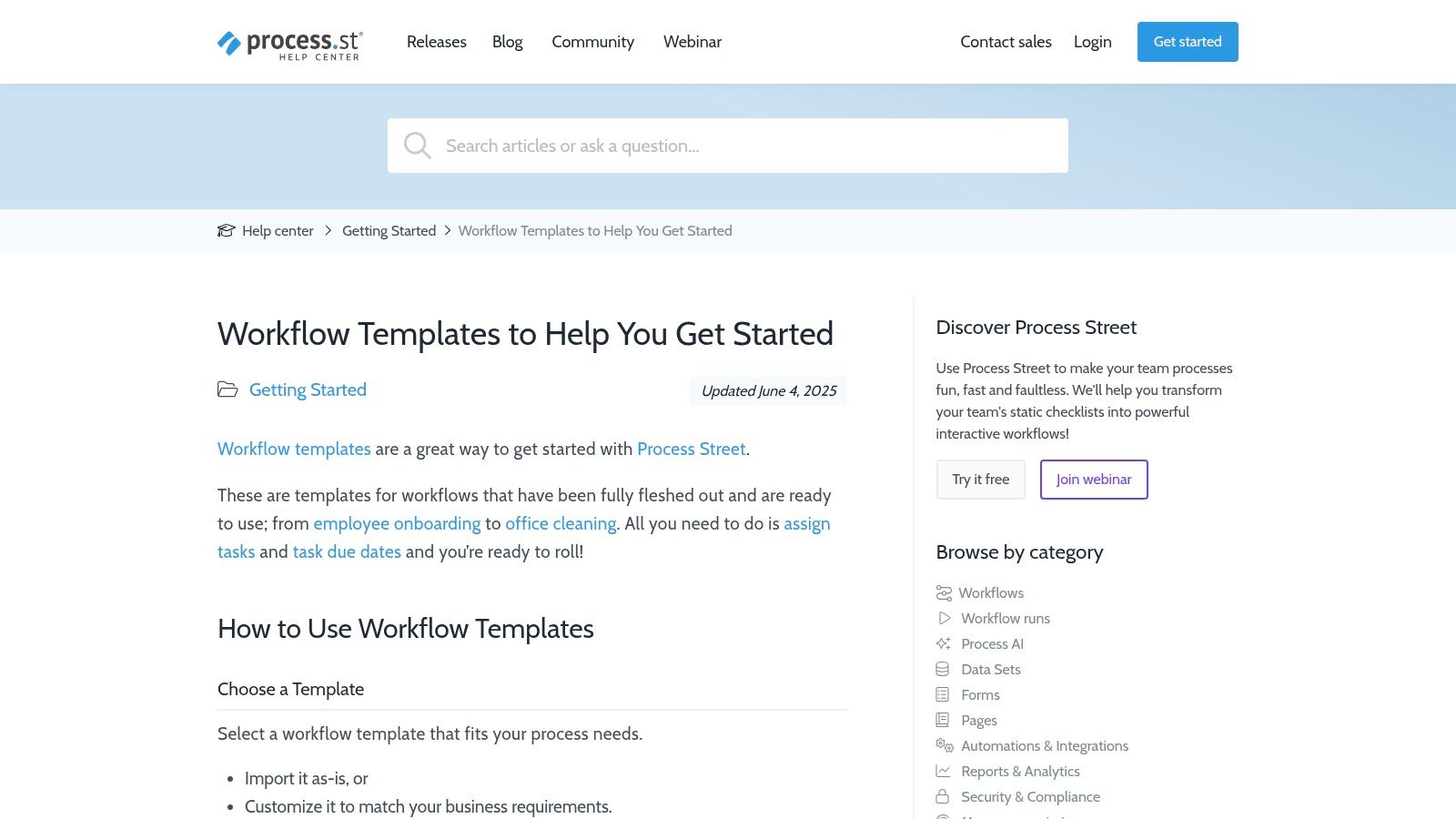 Process Street Workflow Template Gallery