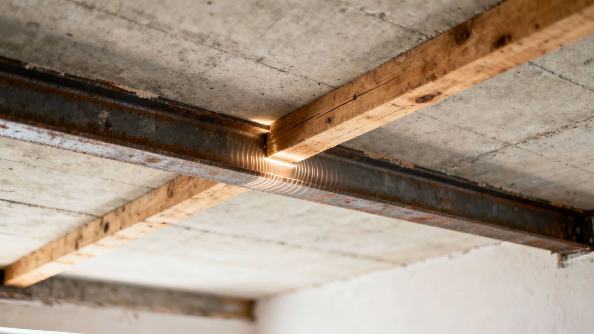 Et nærbillede af lydbølger, der illustrerer, hvordan vibrationer bevæger sig gennem en etageadskillelse.