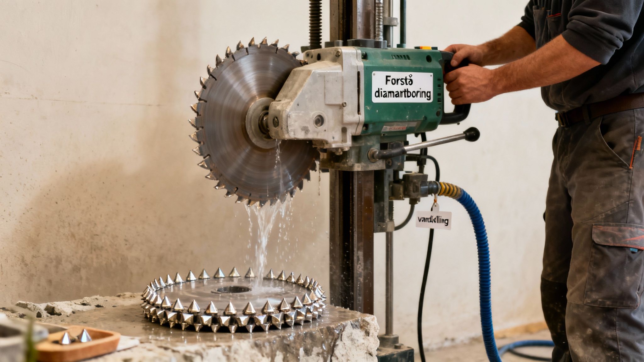 diamantbor i aktion