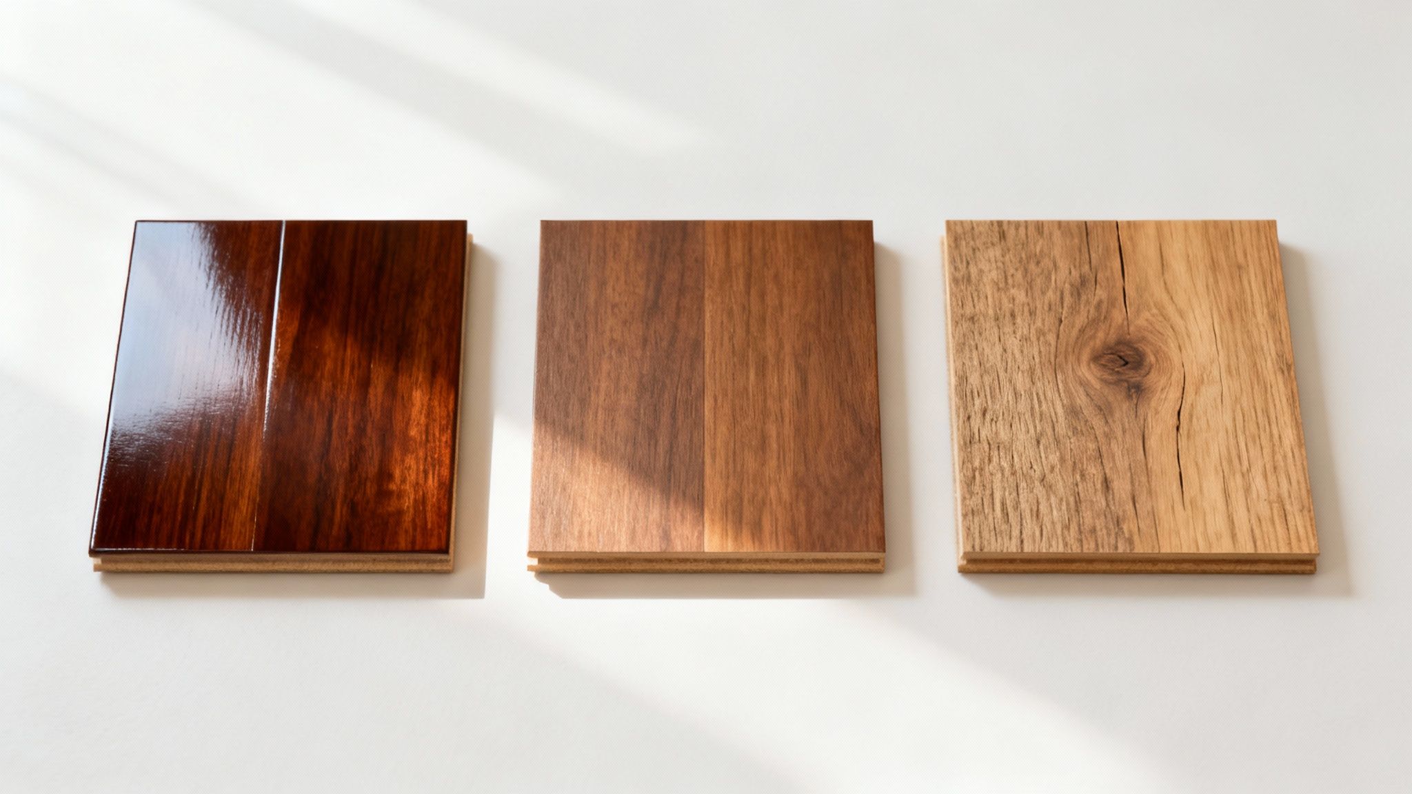 En person der påfører olie på et nylagt trægulv for at fremhæve træets naturlige glød