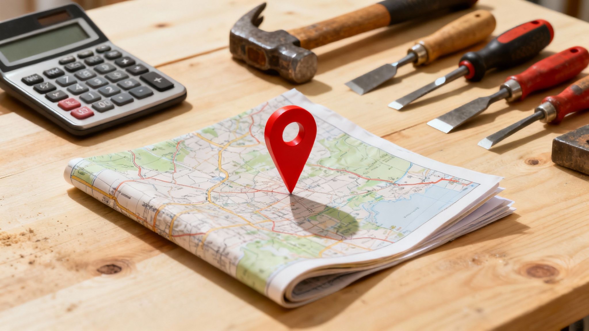 En tømrer der arbejder med en sav på et værksted.