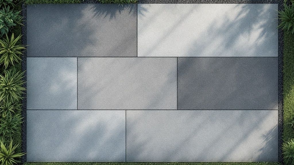 1. Betonfliser med Moderne Grå Finish: Det Stilrene Valg