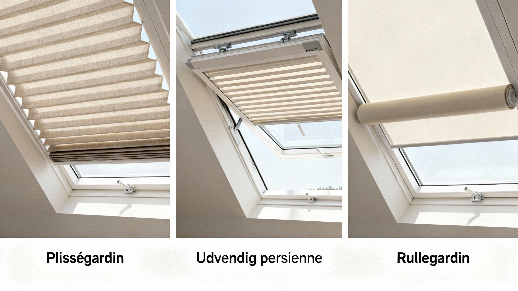 Gardintyper til tagvinduer