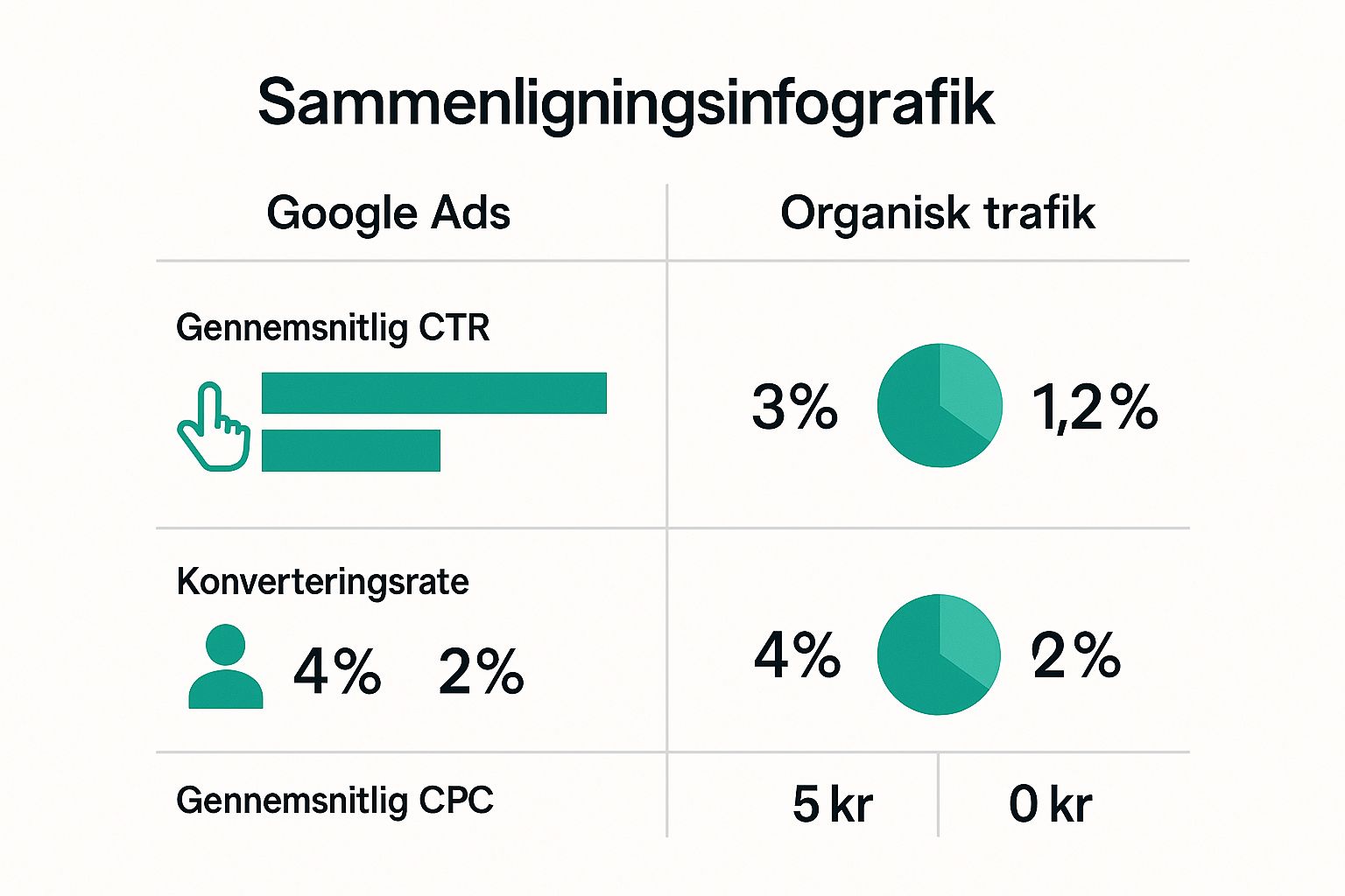 Infographic about annoncering på google