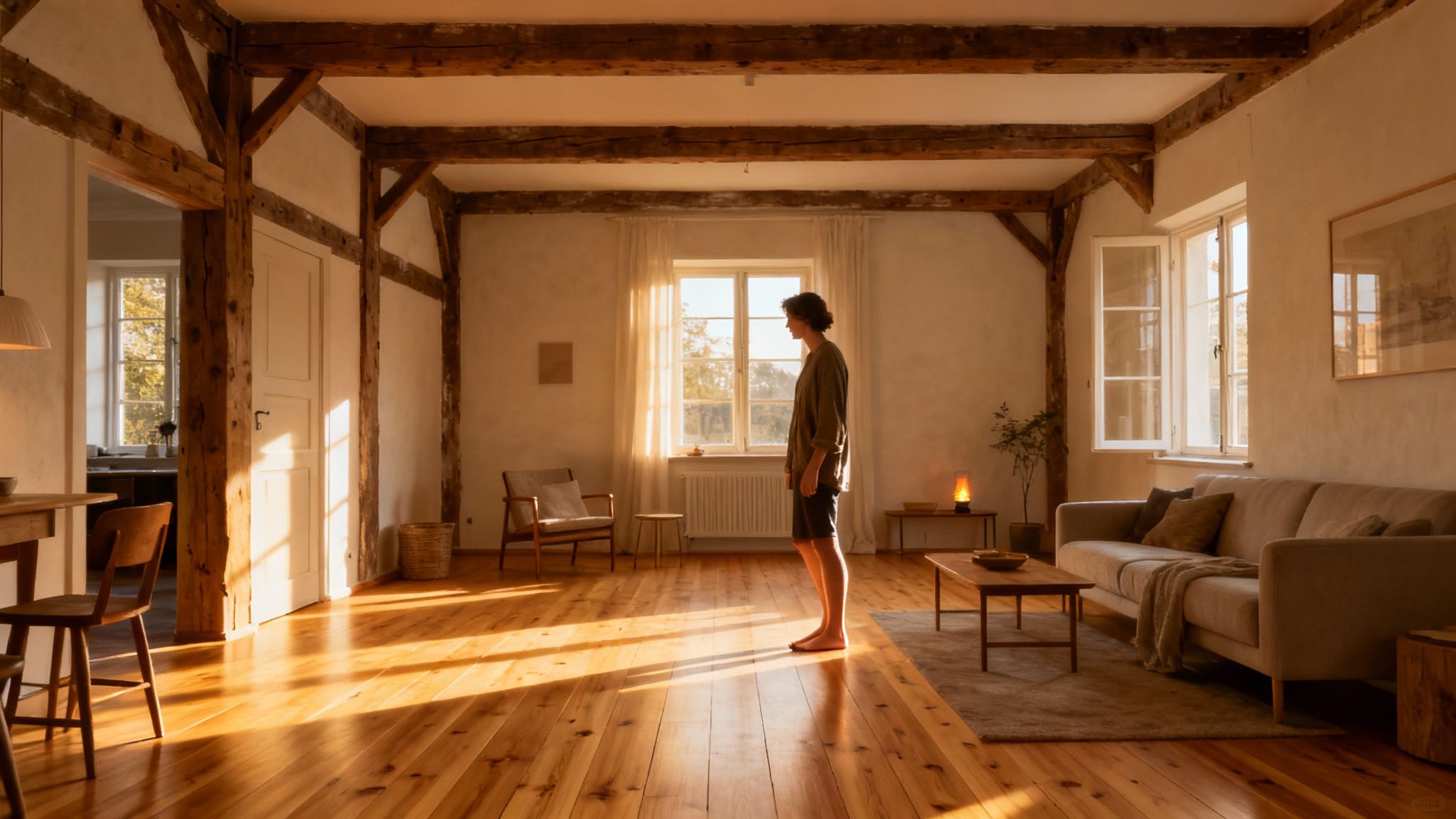 Gulvvarme installeres i et gammelt hus