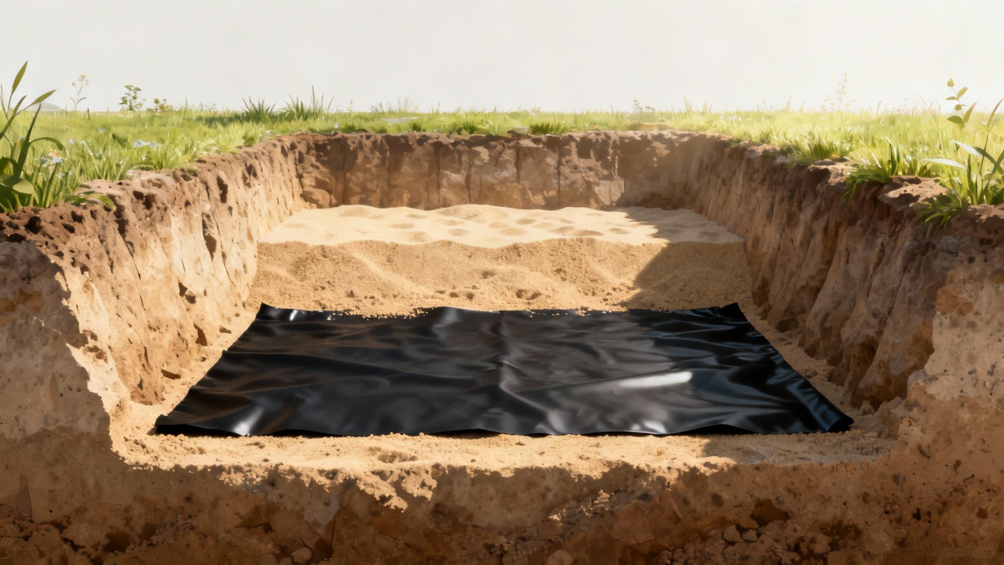 En håndværker er ved at forberede underlaget til gulvisolering i et rum under renovering