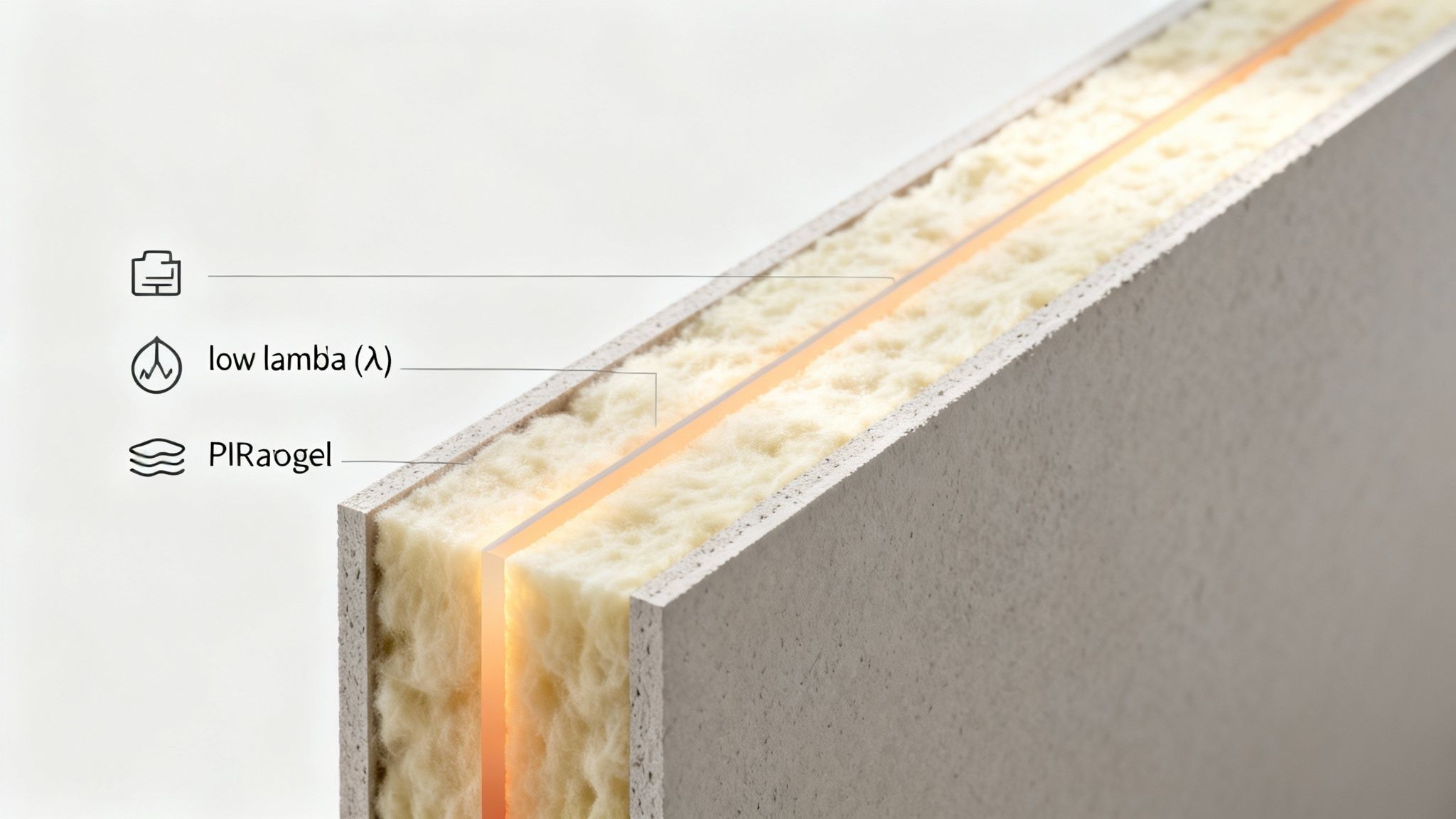 En illustration der viser teknologien bag tynd isolering