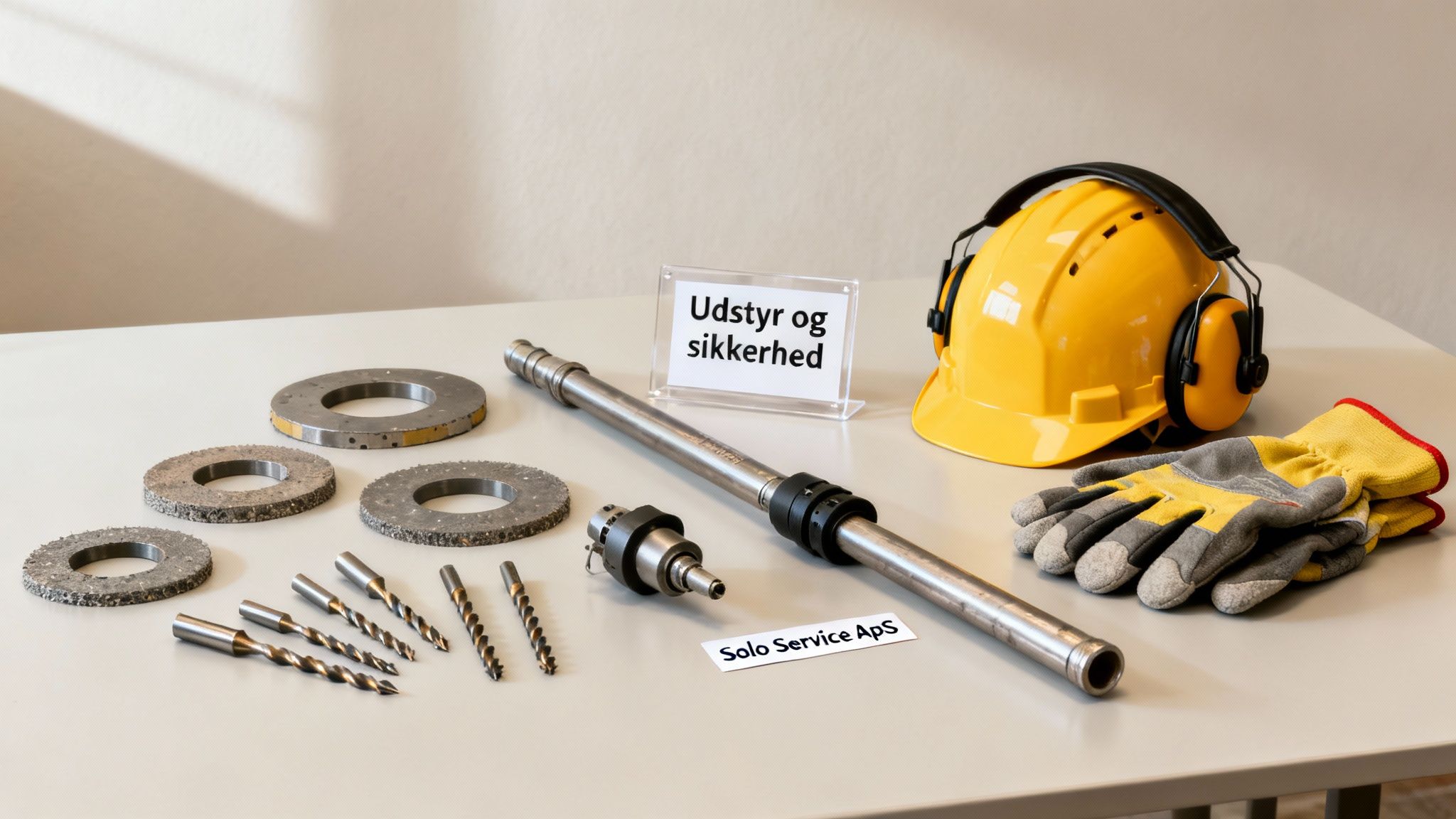 Boremaskine og diamantbor