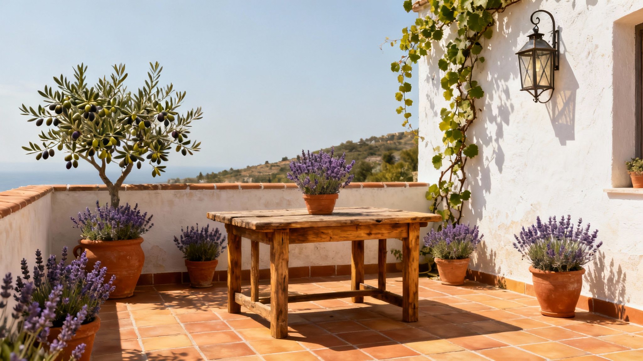 Mediterranean Terrace Oasis