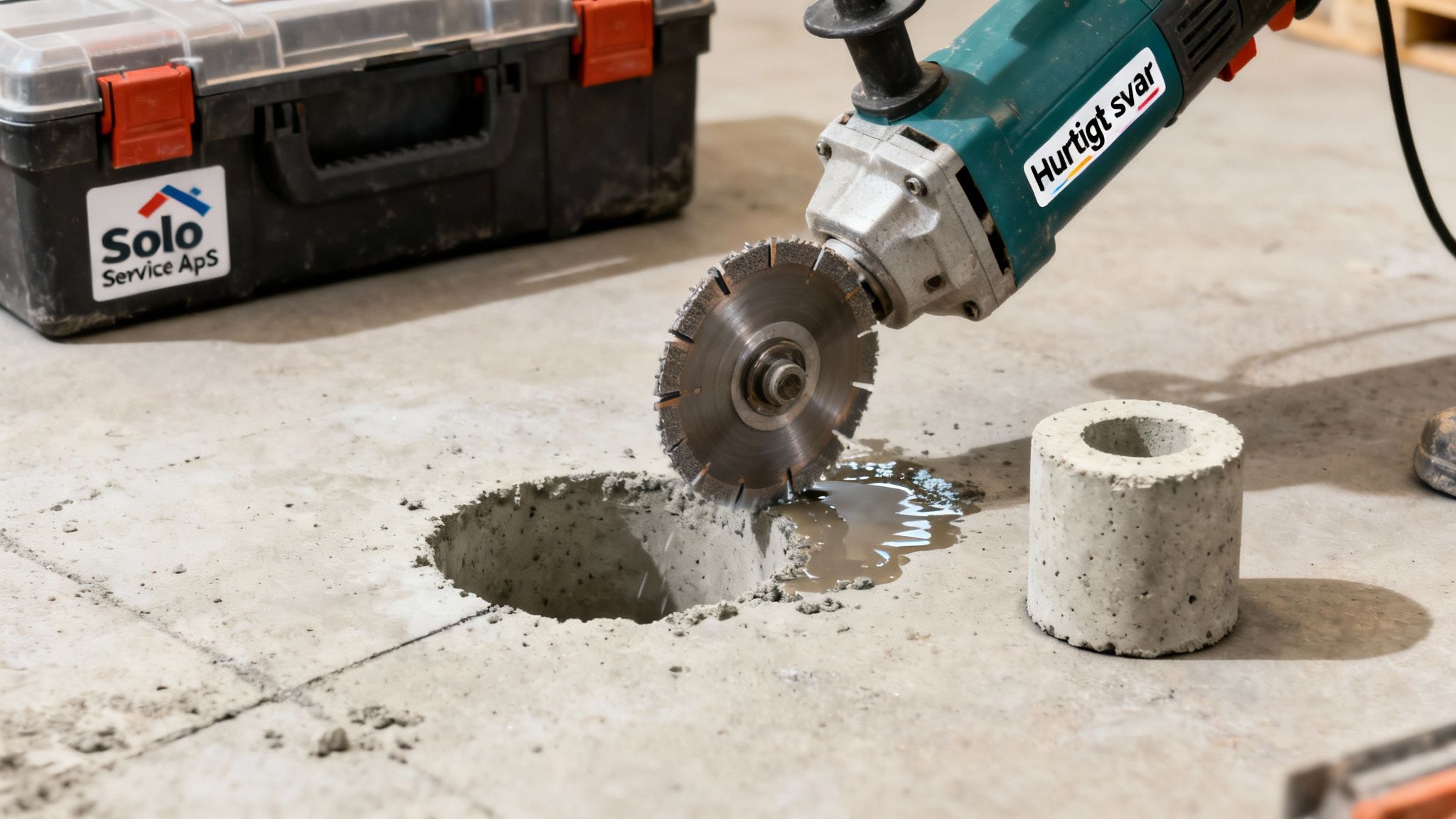 Billede af diamantboring