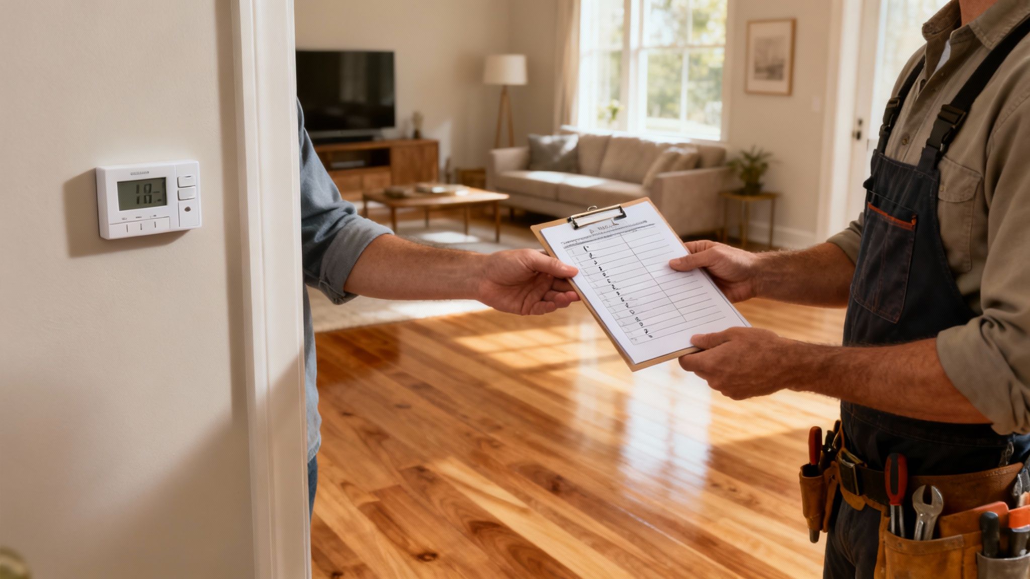 Et nylagt sildebensparketgulv