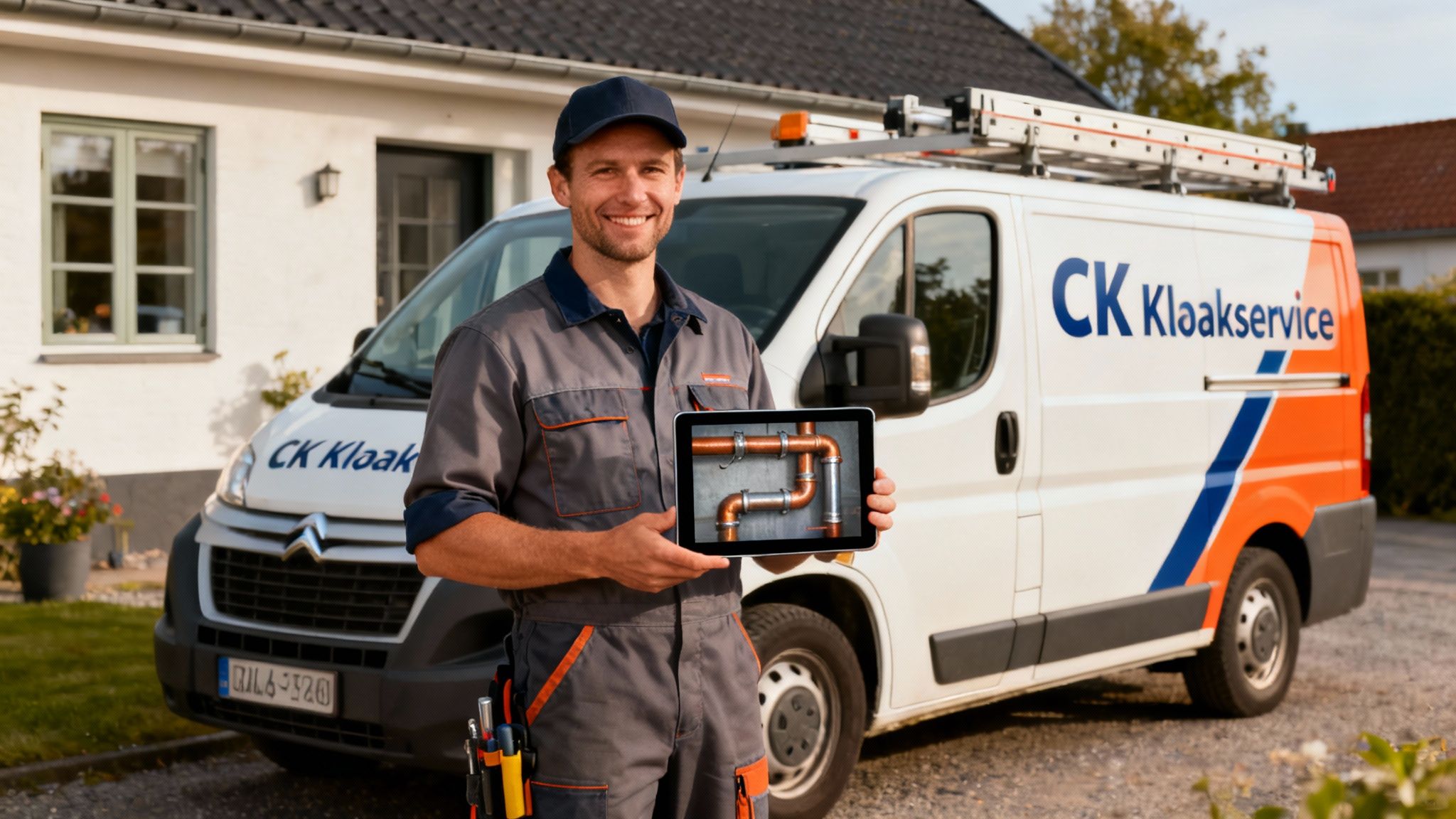 Carsten Klinke fra CK Kloakservice klar til at udføre kloakarbejde