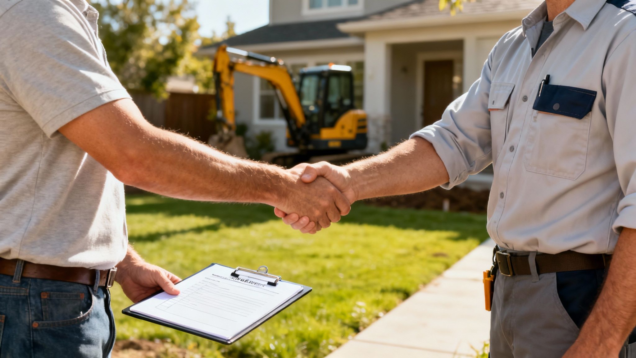 Et officielt brev fra kommunen med et påbud ligger på et køkkenbord.