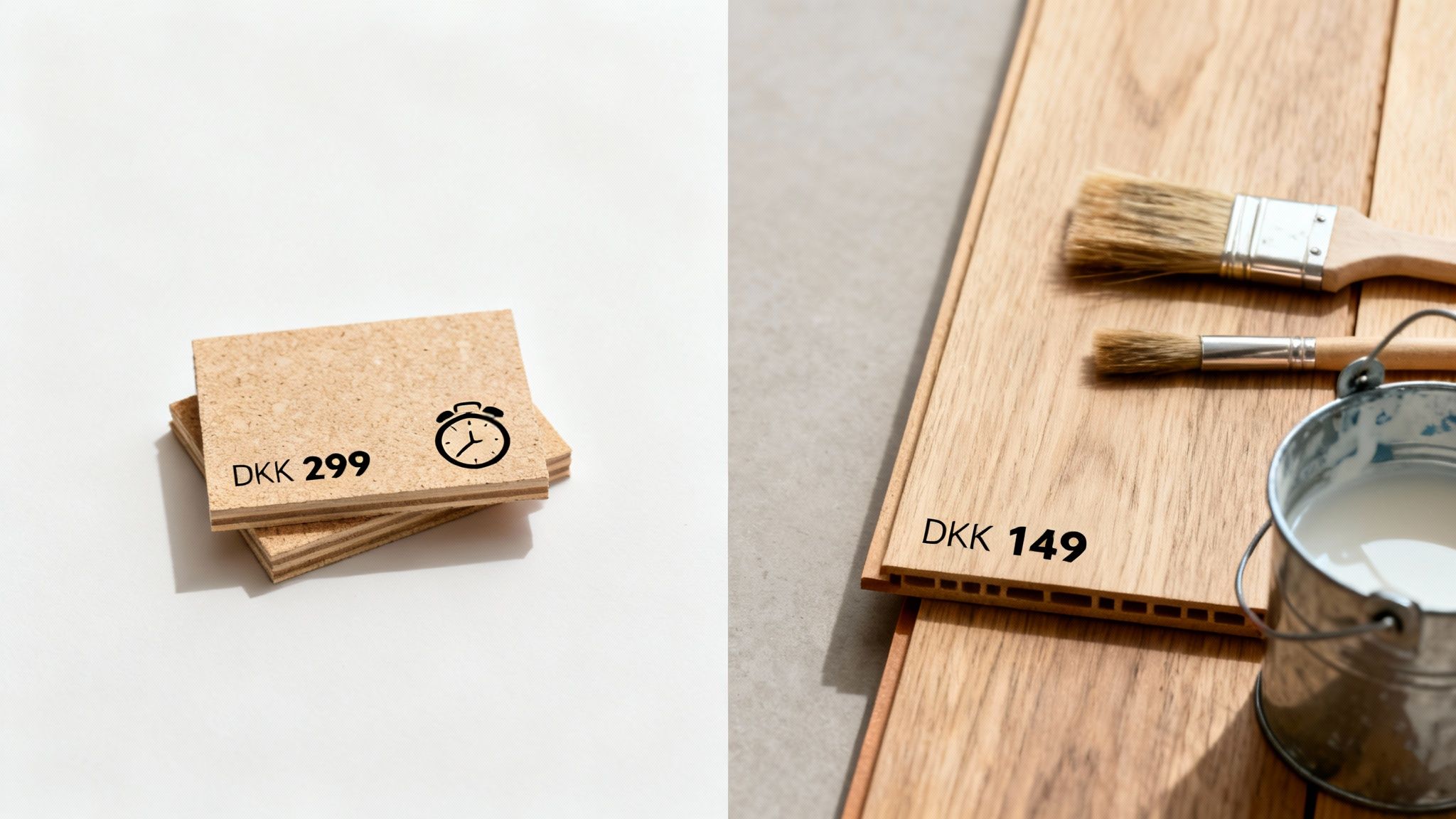 Ny terrasse lavet af kompositmateriale, der viser dens moderne og rene udseende