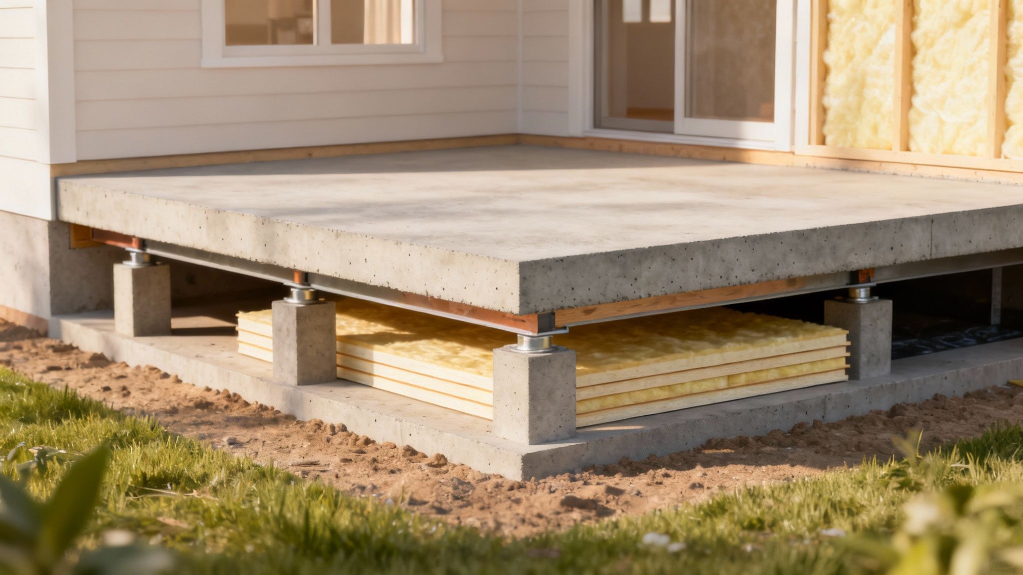 Person der kigger på et gulv under renovering