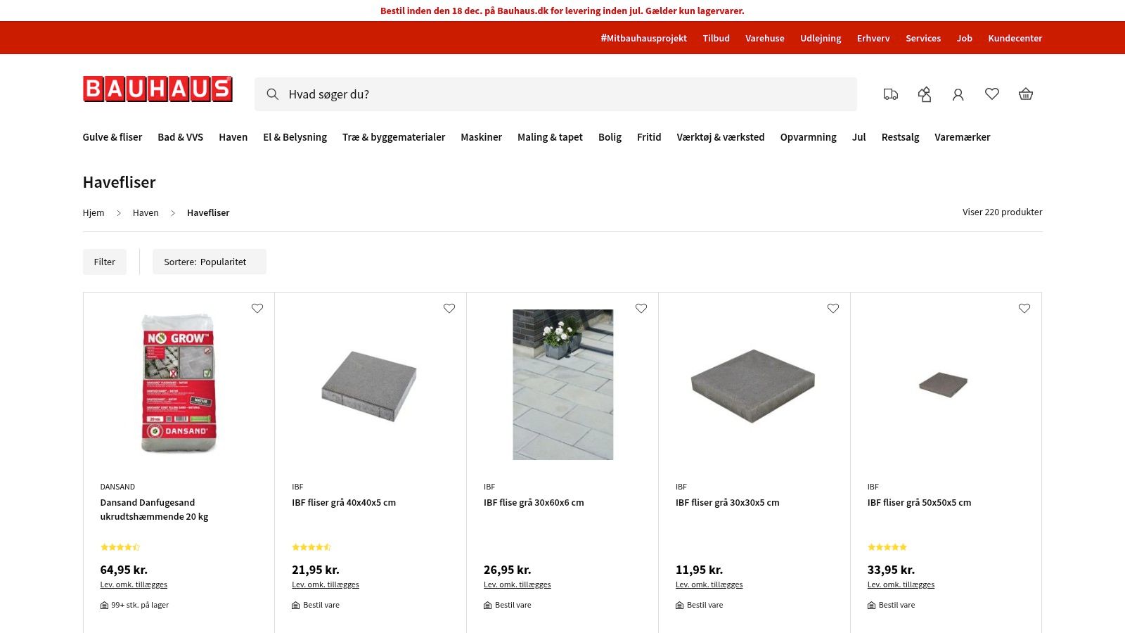 BAUHAUS – Havefliser