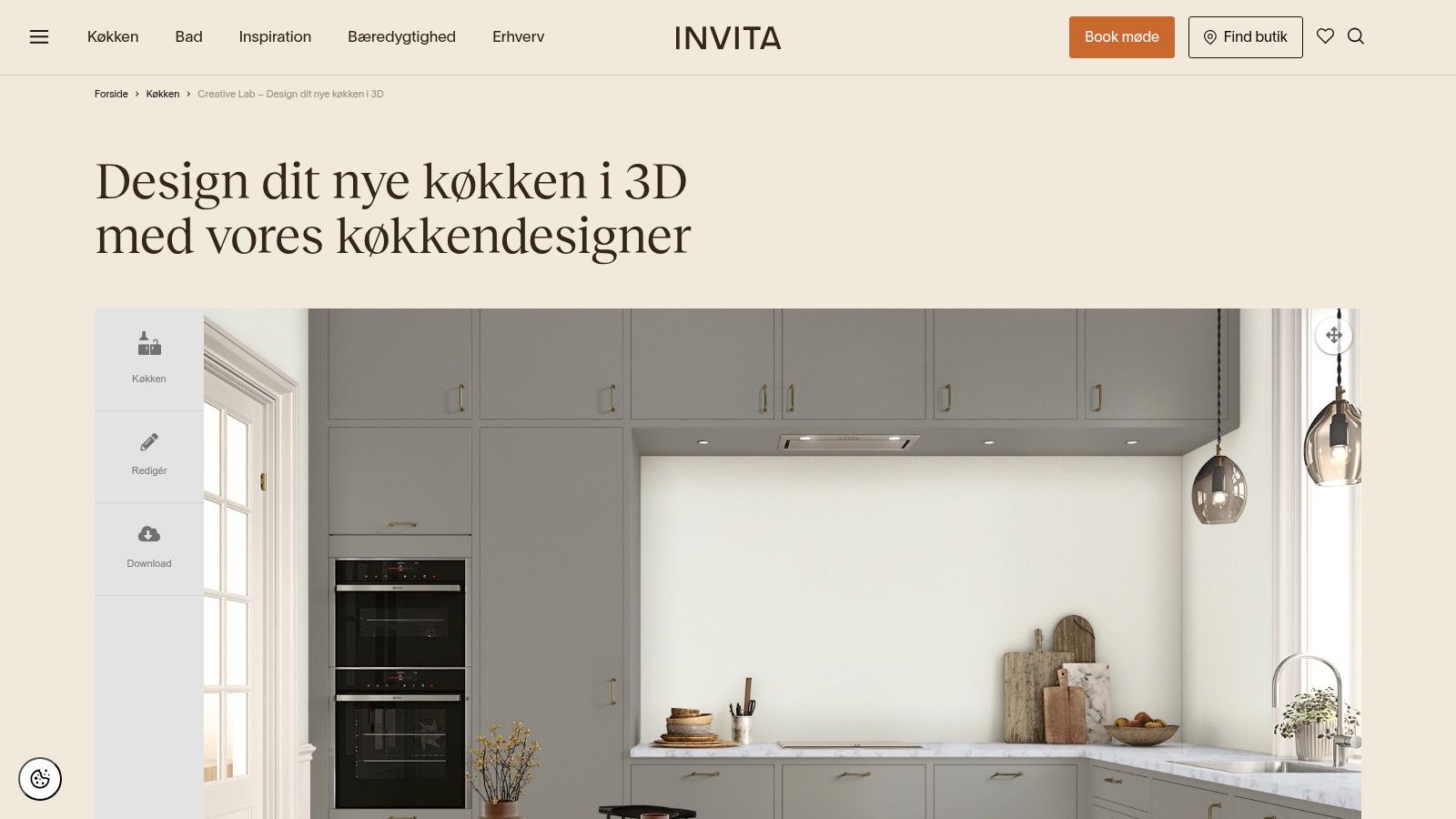 Invita – Creative Lab 3D‑køkkendesigner
