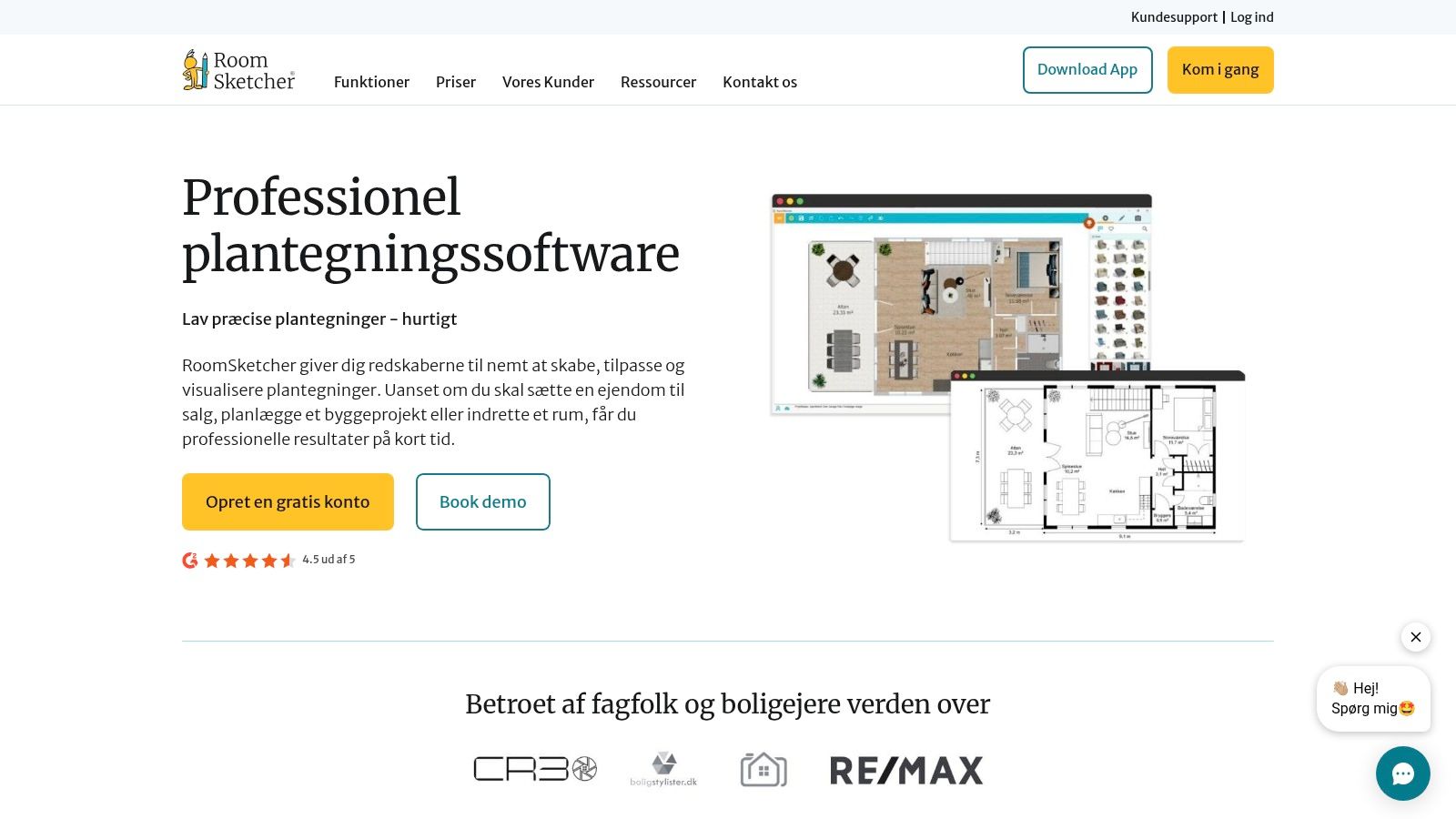 RoomSketcher plantegningssoftware til køkkener