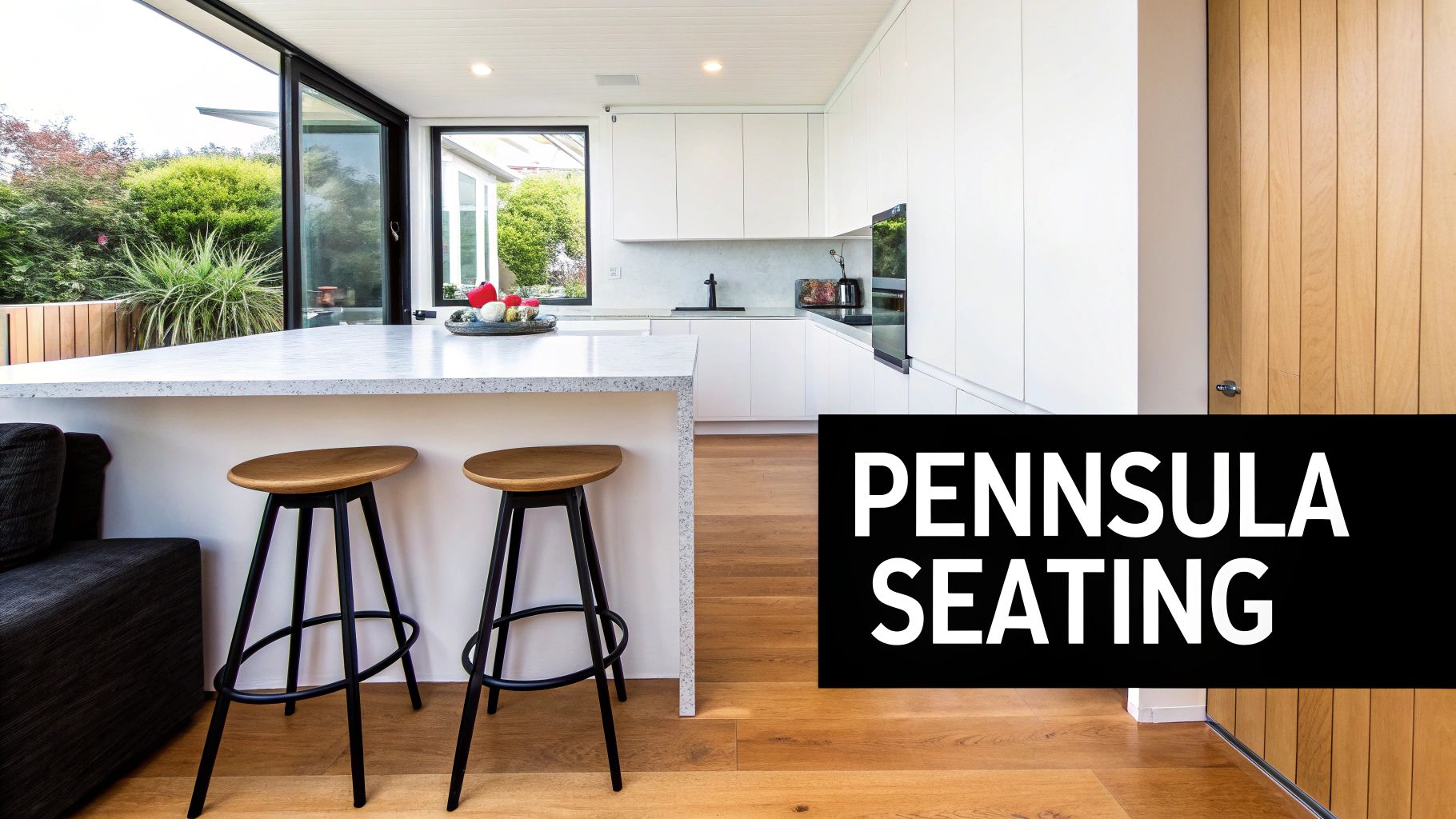 Galley Kitchen with Peninsula Configuration