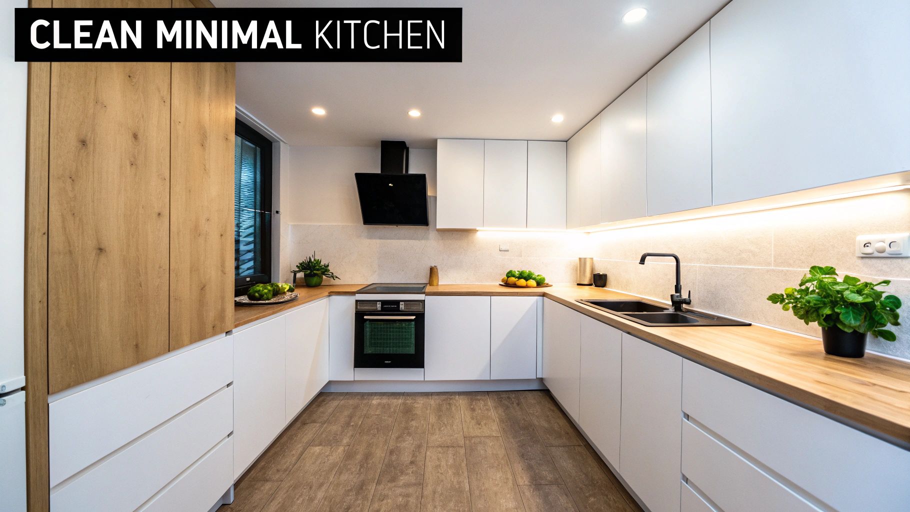 Galley to Contemporary Minimalist Redesign