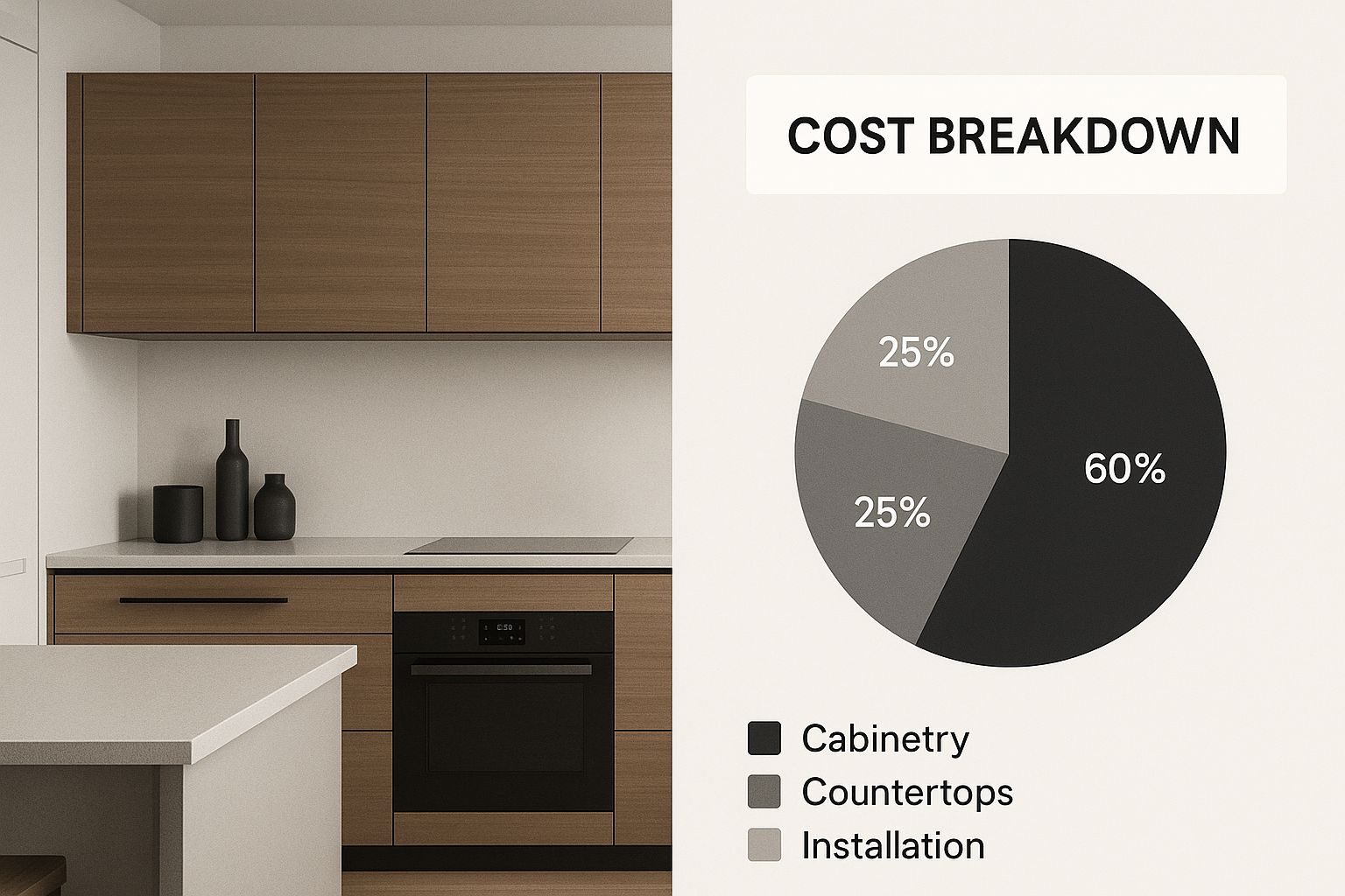Infographic about average cost of custom cabinets