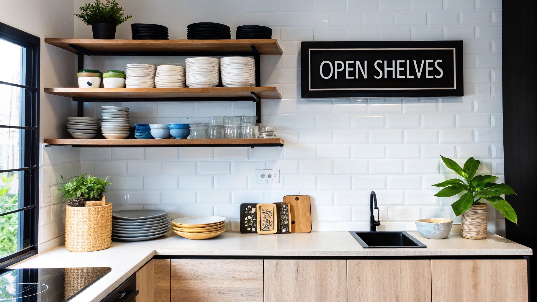 Open Shelving Installation