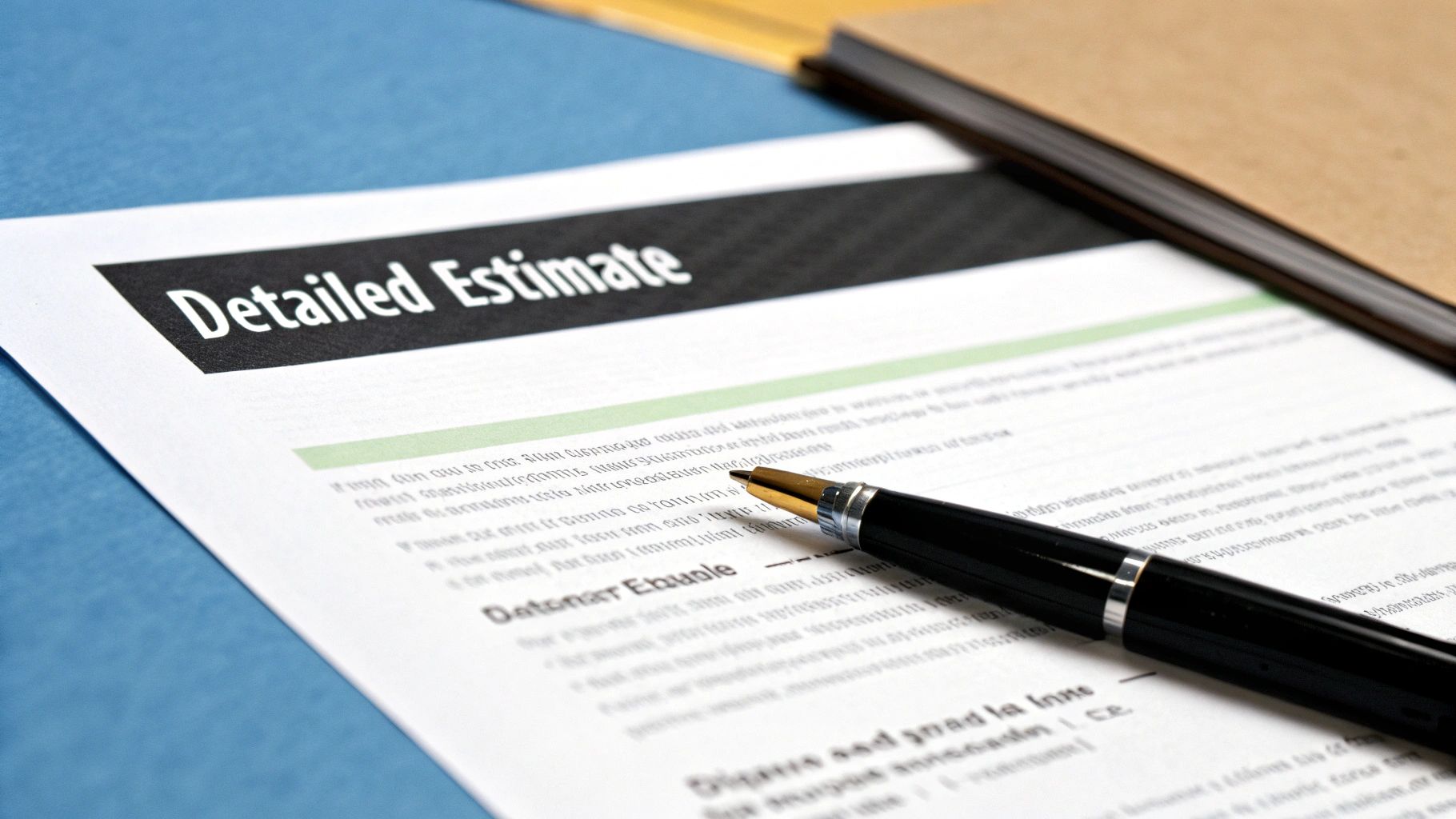 What is included in the written estimate and what are potential additional costs?