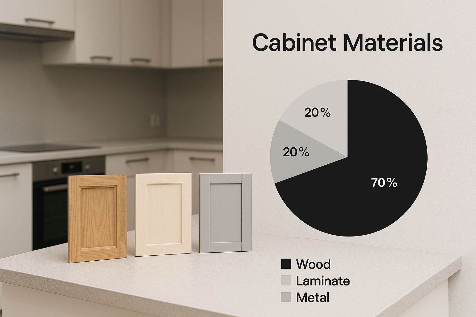 Infographic about how long do kitchen cabinets last