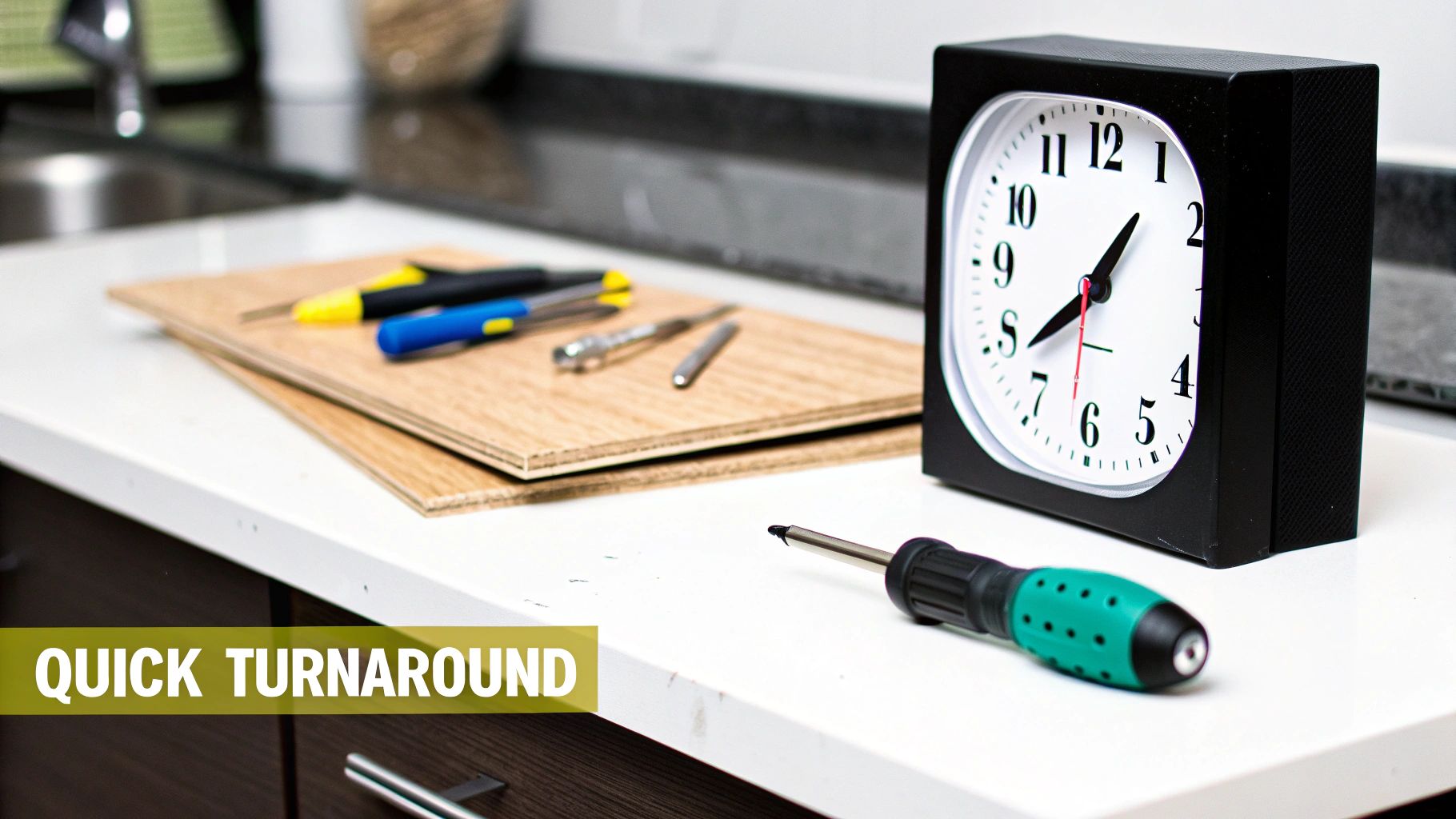 A neatly organized kitchen calendar indicating a short project timeline.