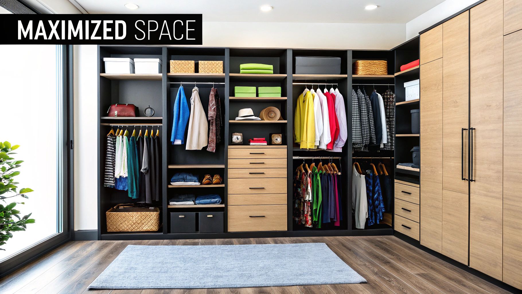 Image of a custom closet