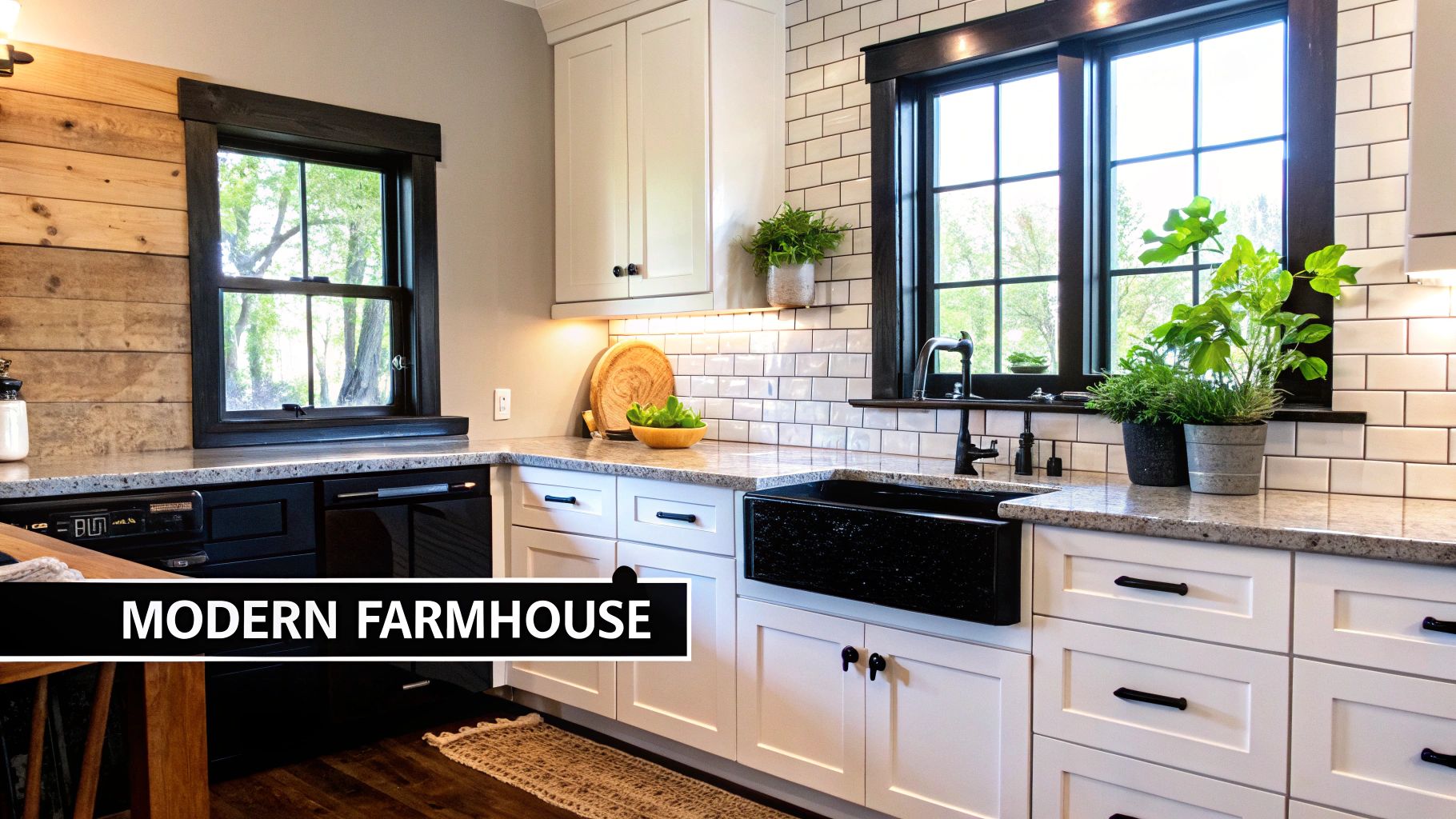 Outdated 1980s Kitchen to Modern Farmhouse