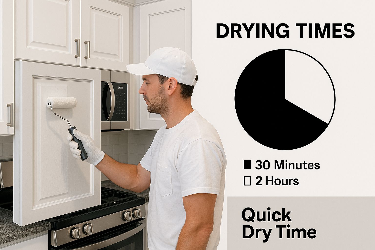 Infographic about water based cabinet paint