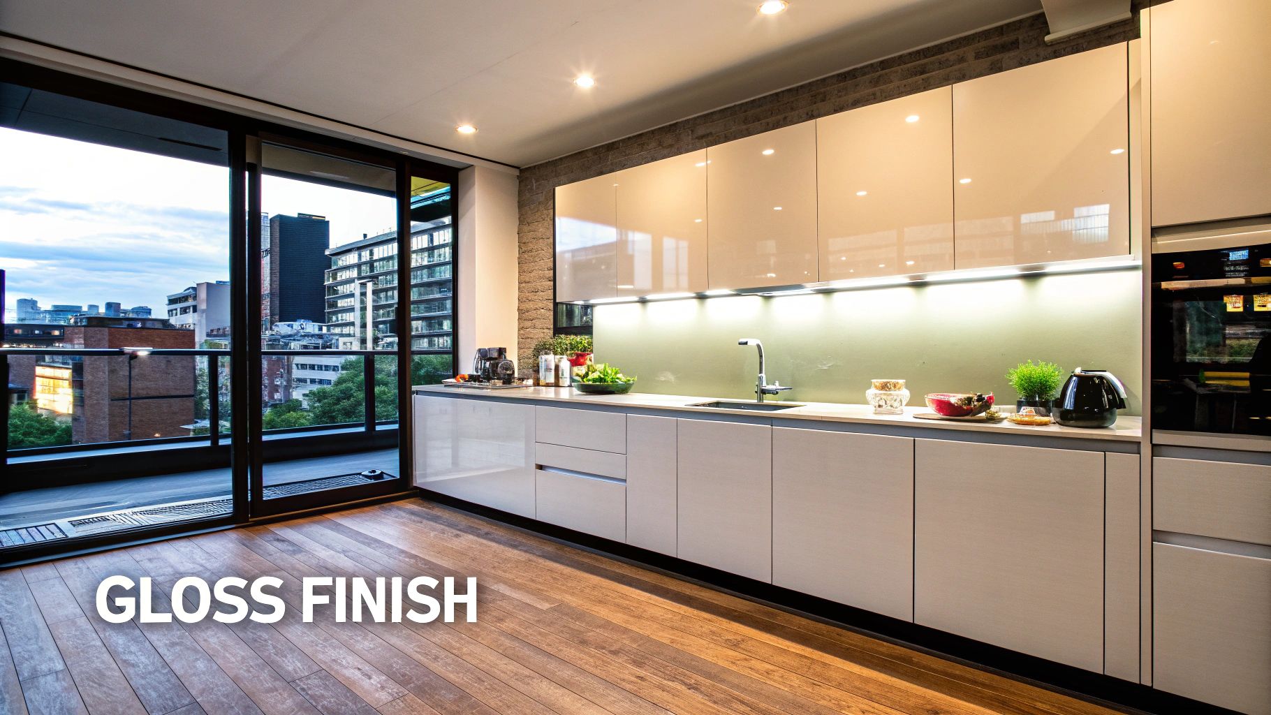 High-Gloss Lacquer Cabinets