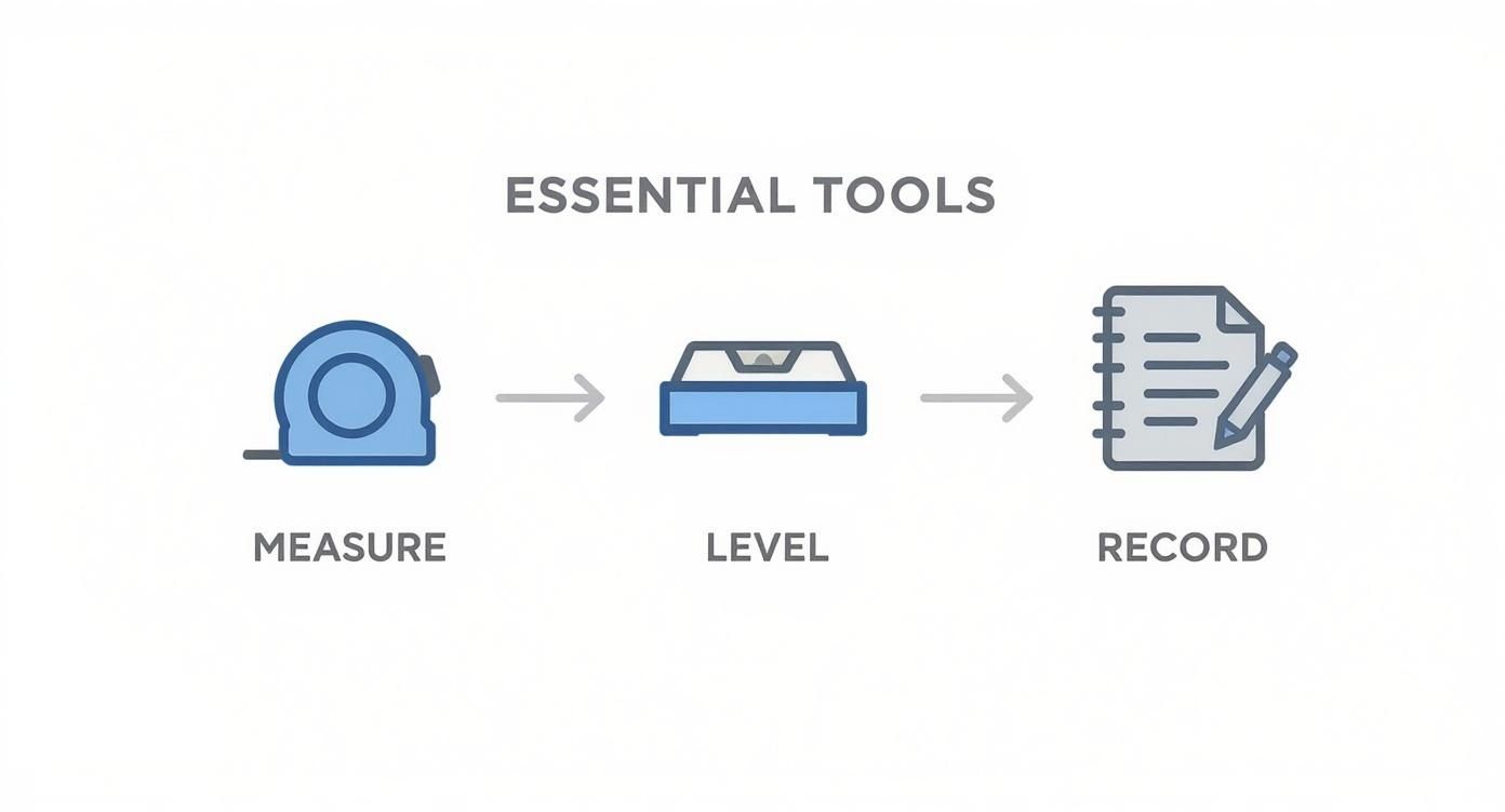 Infographic about how to calculate linear feet for cabinets