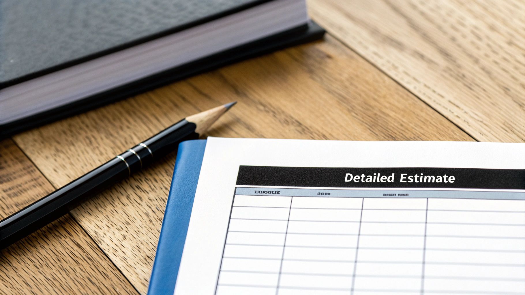 Can you provide a detailed written estimate with material specifications?