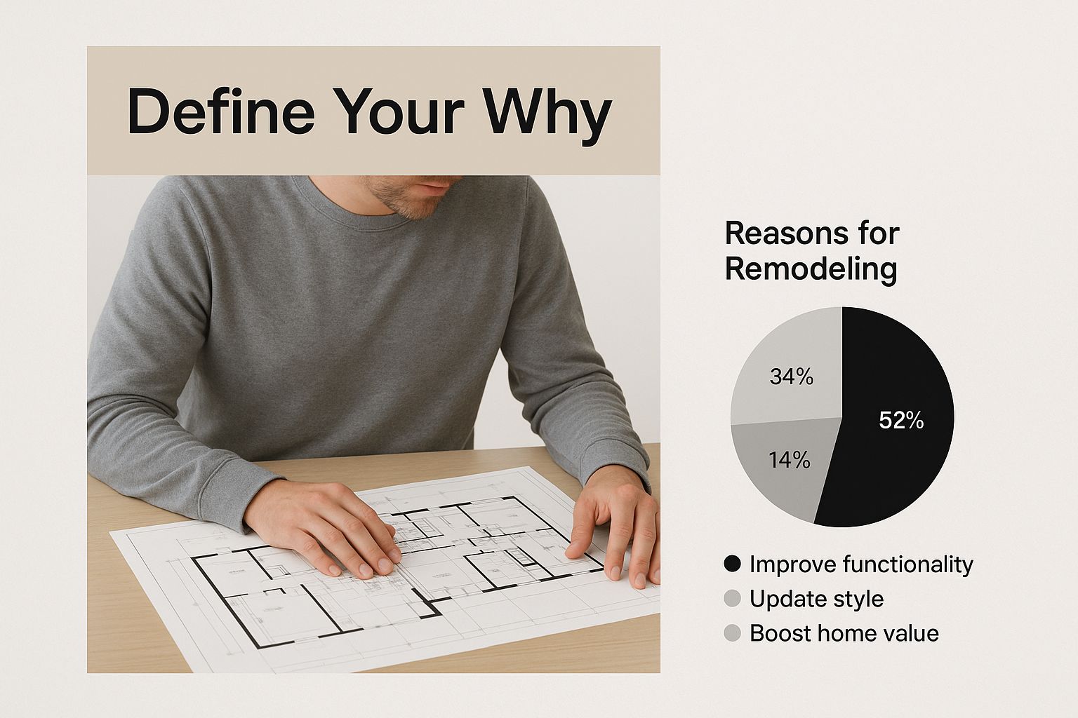 Infographic about how to plan a home renovation