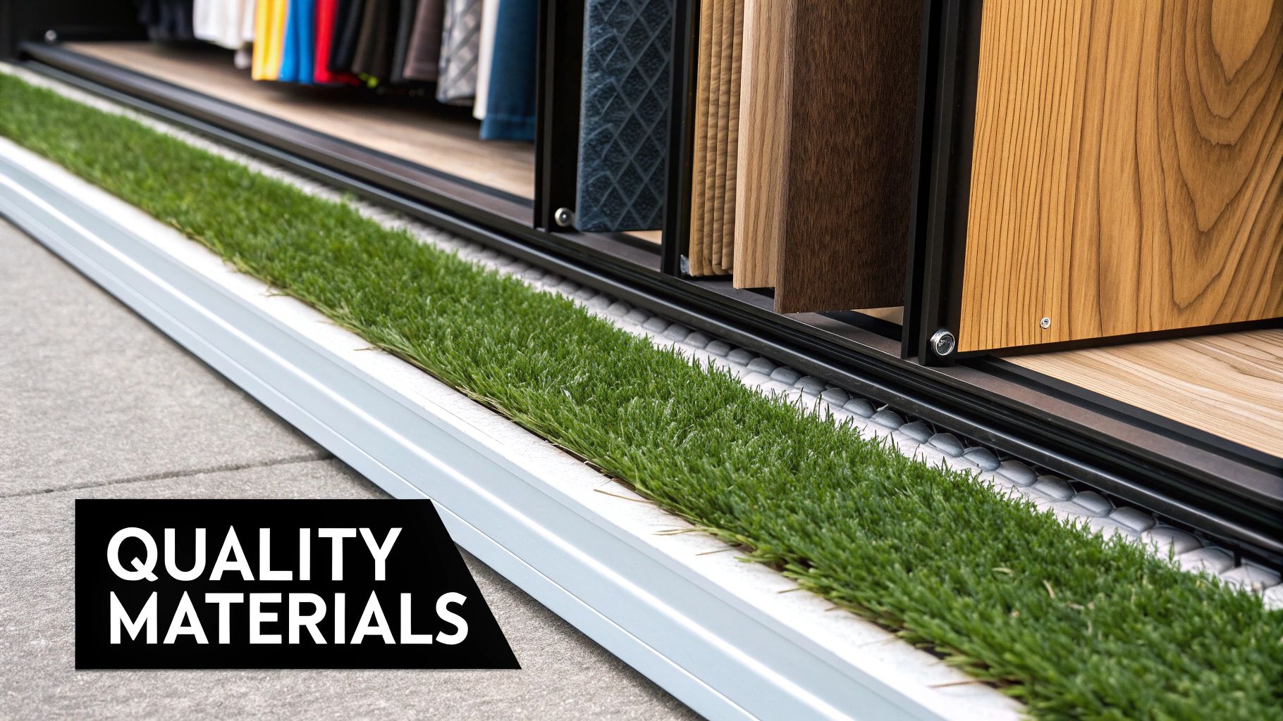 Image of a custom closet with various material options