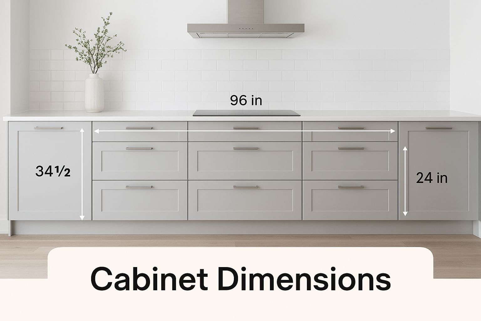 Infographic about kitchen cabinet standards