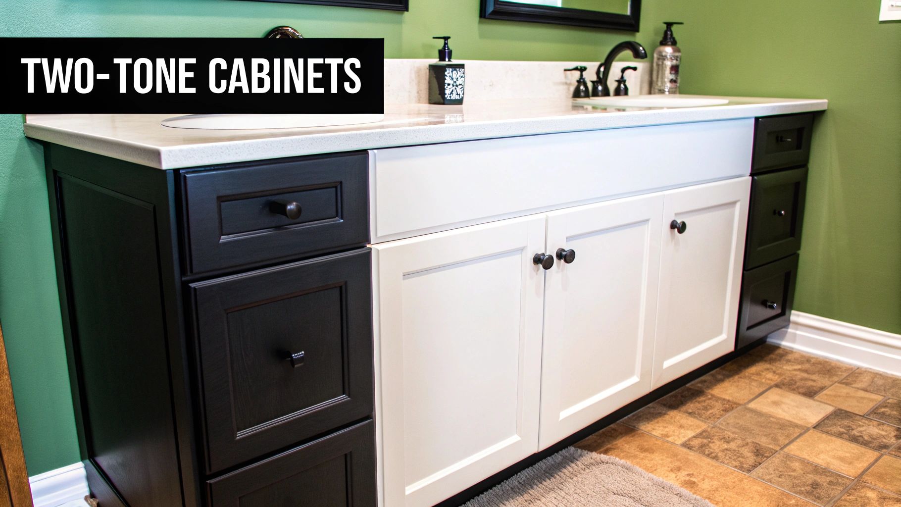 Two-Tone Cabinet Makeover