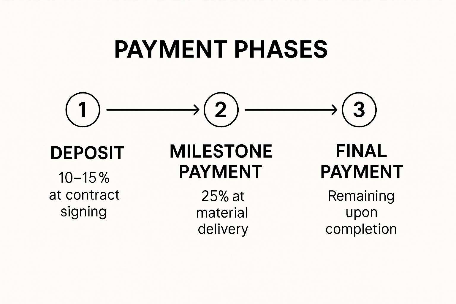 Infographic showing key data about What is your detailed timeline and payment schedule?