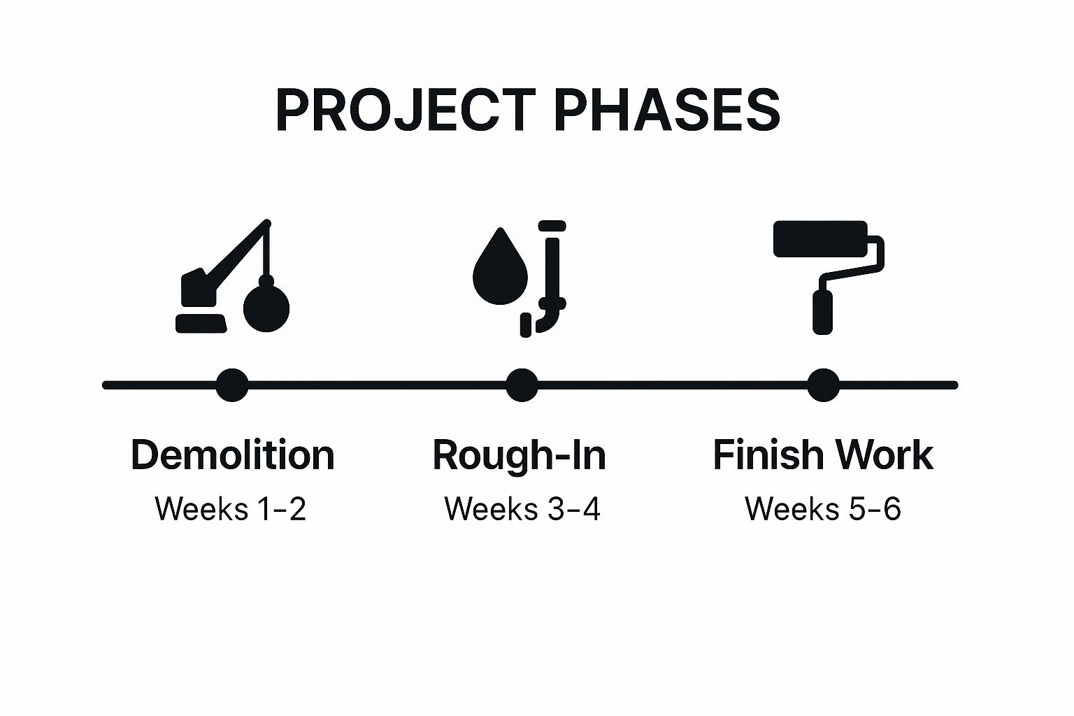 Infographic showing key data about What is the detailed project timeline with milestones?